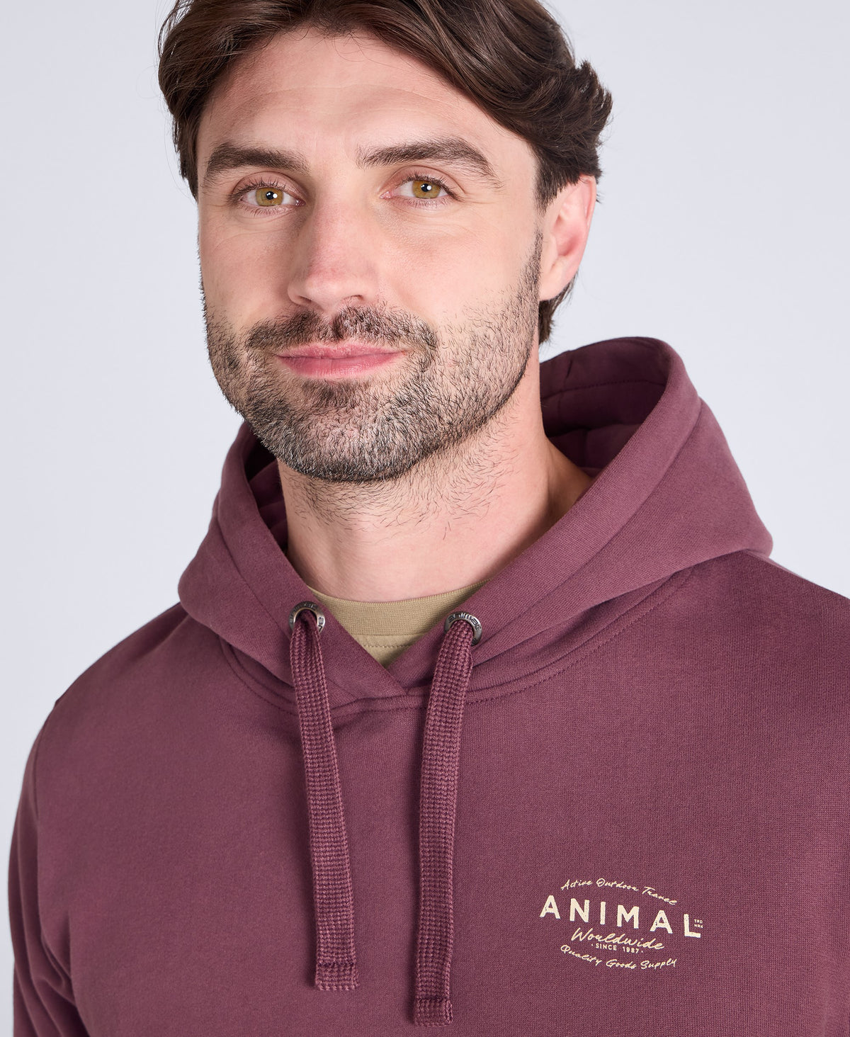 River Mens Hoodie - Berry