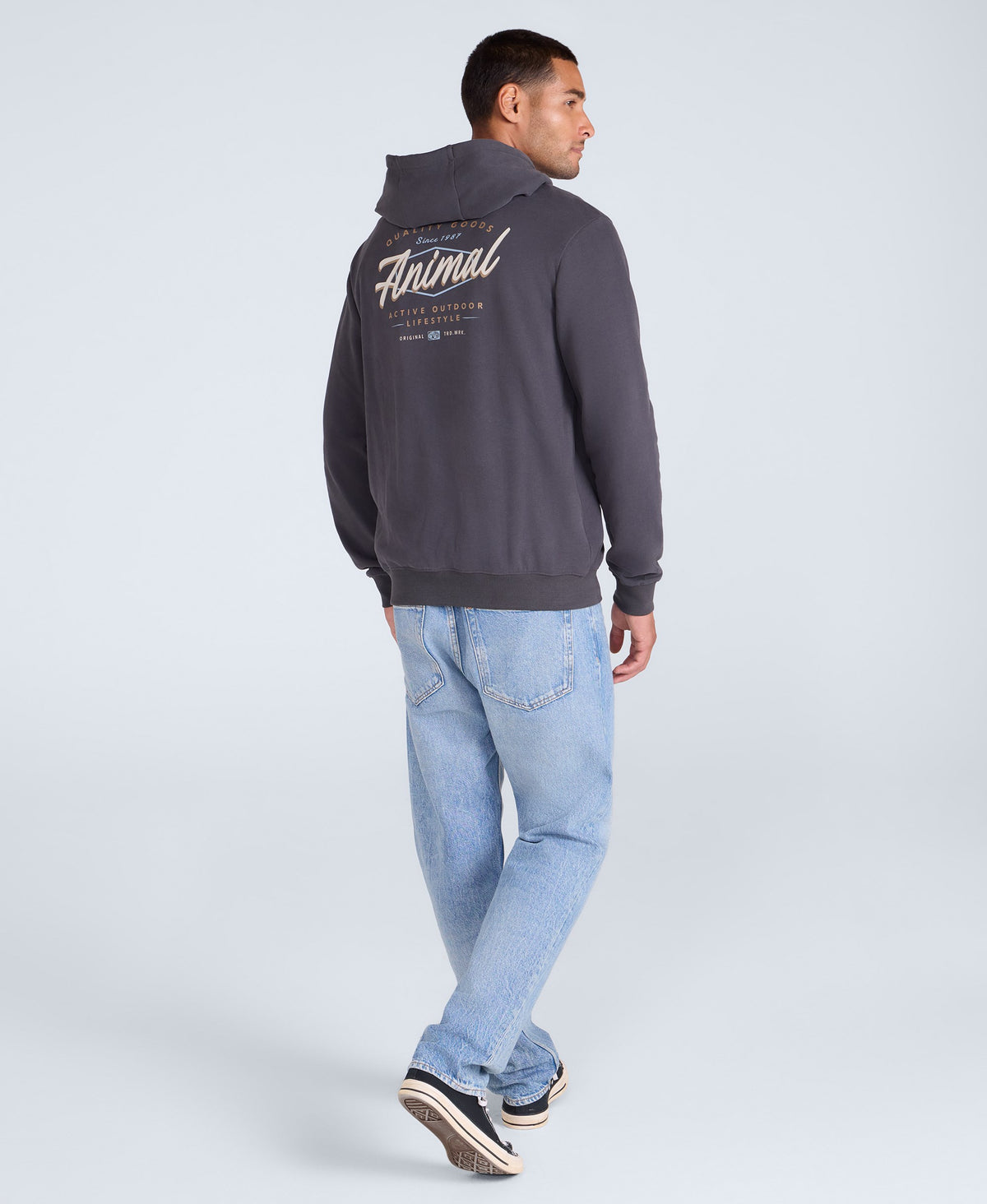 River Mens Hoodie - Black
