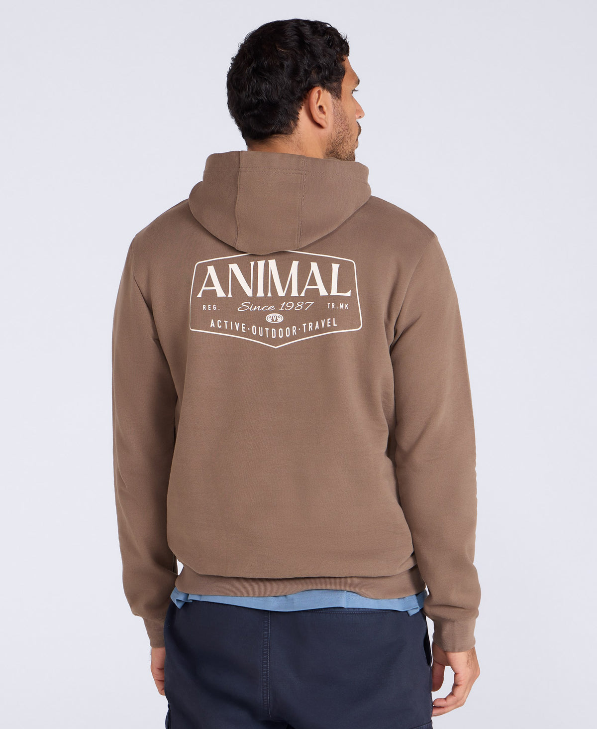 River Mens Hoodie - Brown