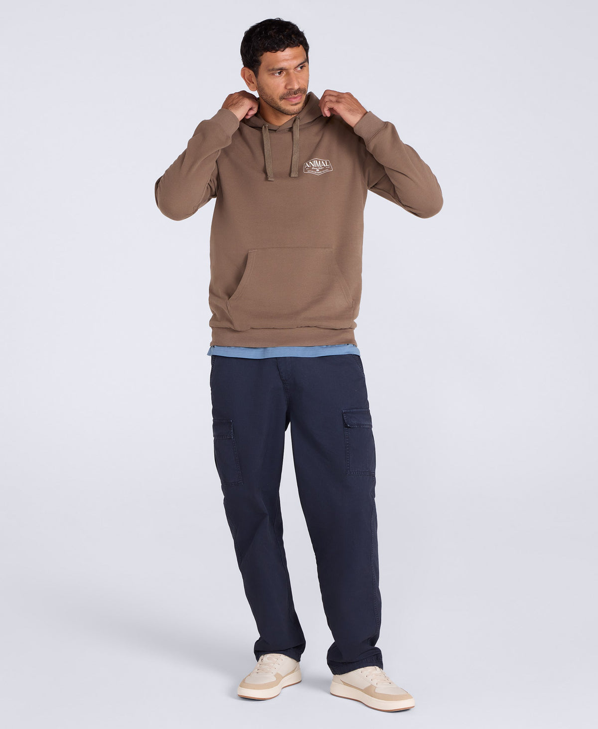 River Mens Hoodie - Brown