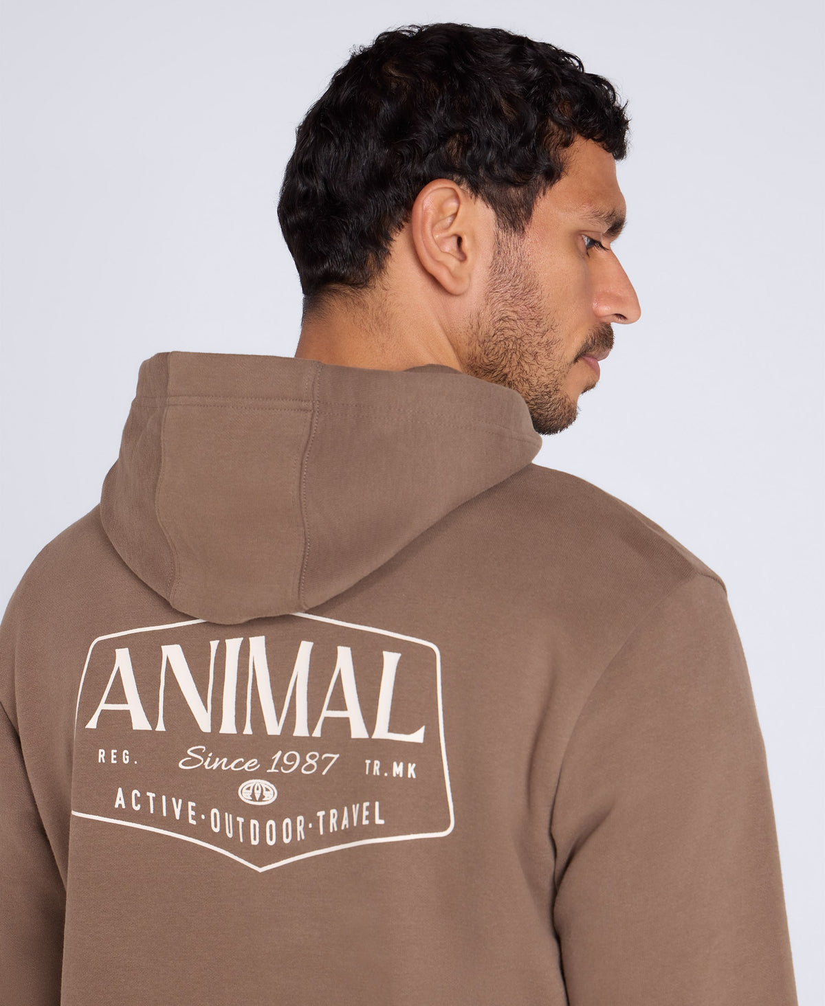 River Mens Hoodie - Brown