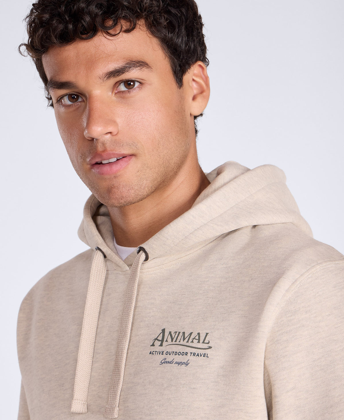 River Mens Hoodie - Cream