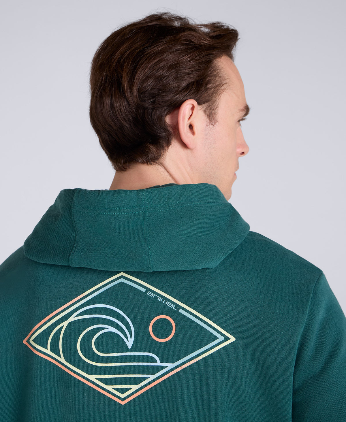 River Mens Hoodie - Dark Green