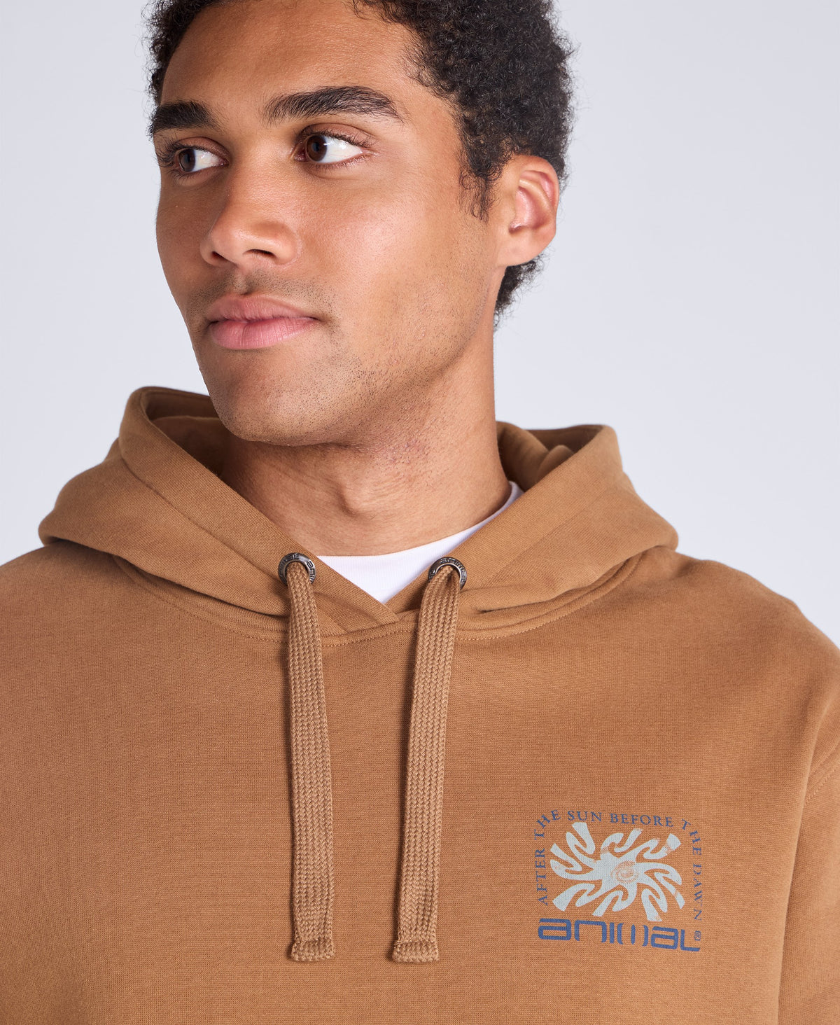 River Mens Hoodie - Tan