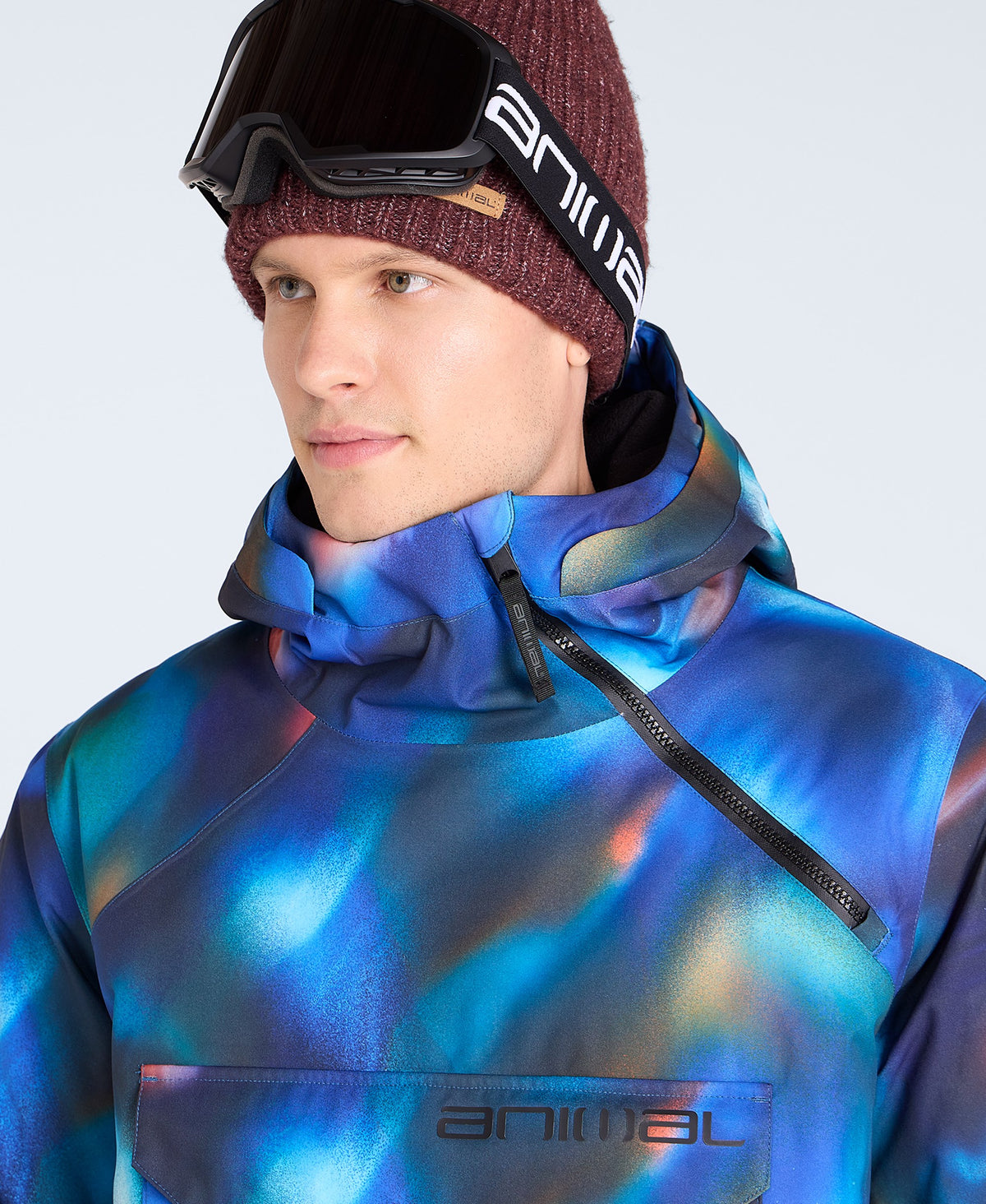Snowstorm Mens Waterproof Overhead Snow Jacket - Bright Blue