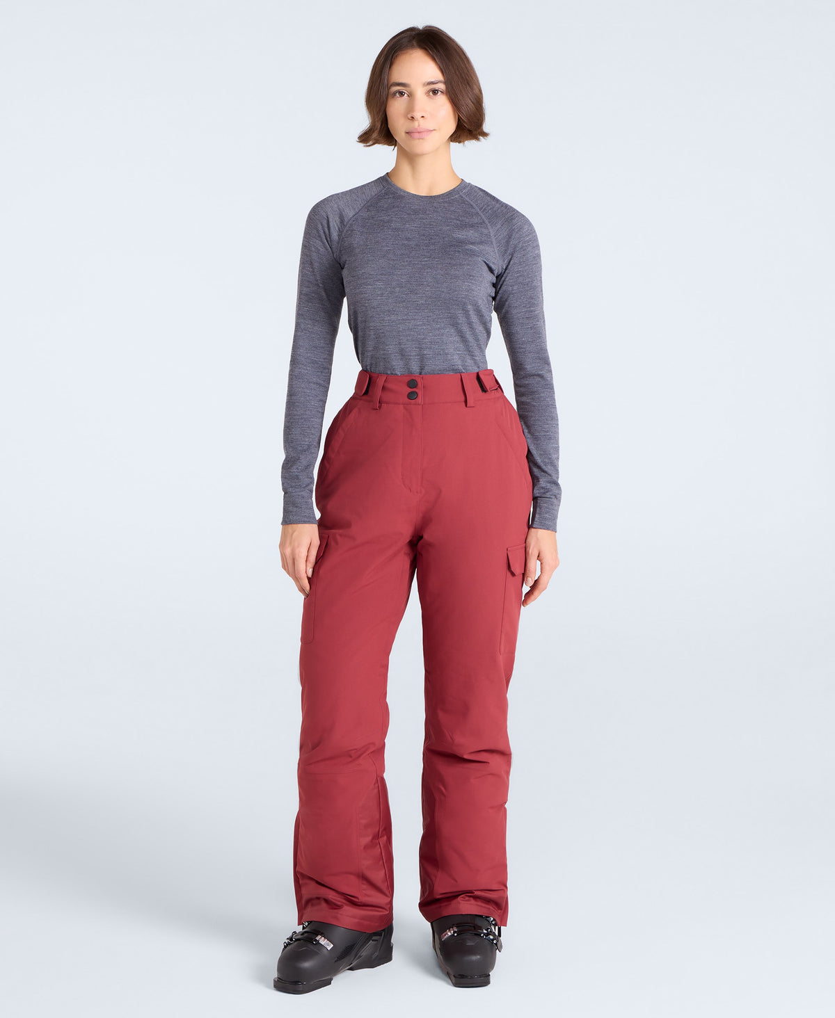 Glaze Womens Waterproof Ski Pants - Red