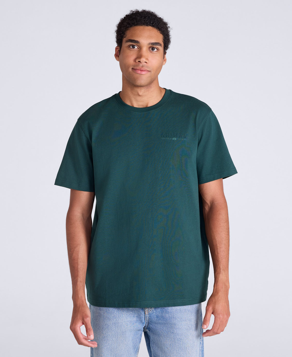 Chase Mens Plain Relaxed T-Shirt - Dark Green