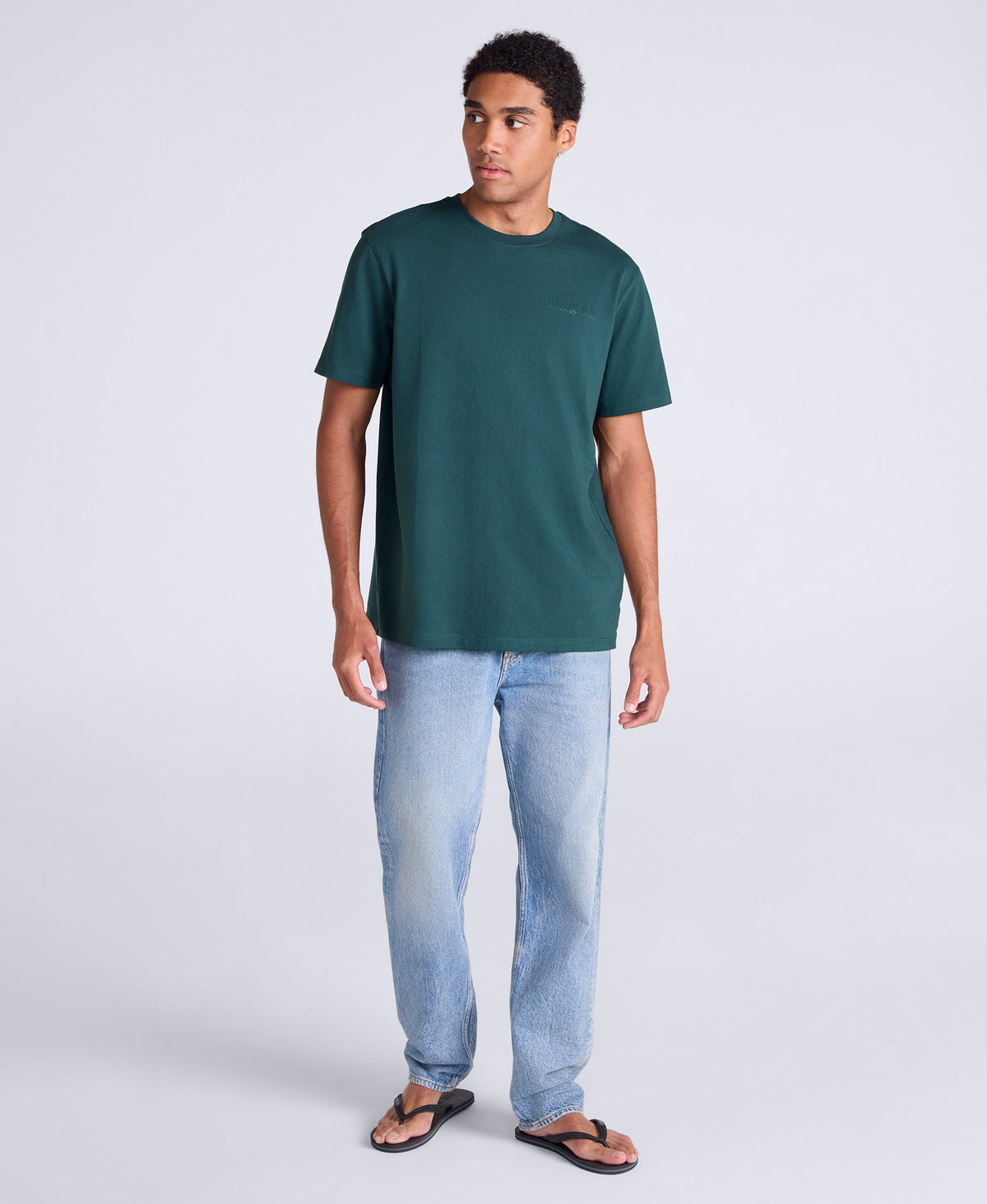 Chase Mens Plain Relaxed T-Shirt - Dark Green