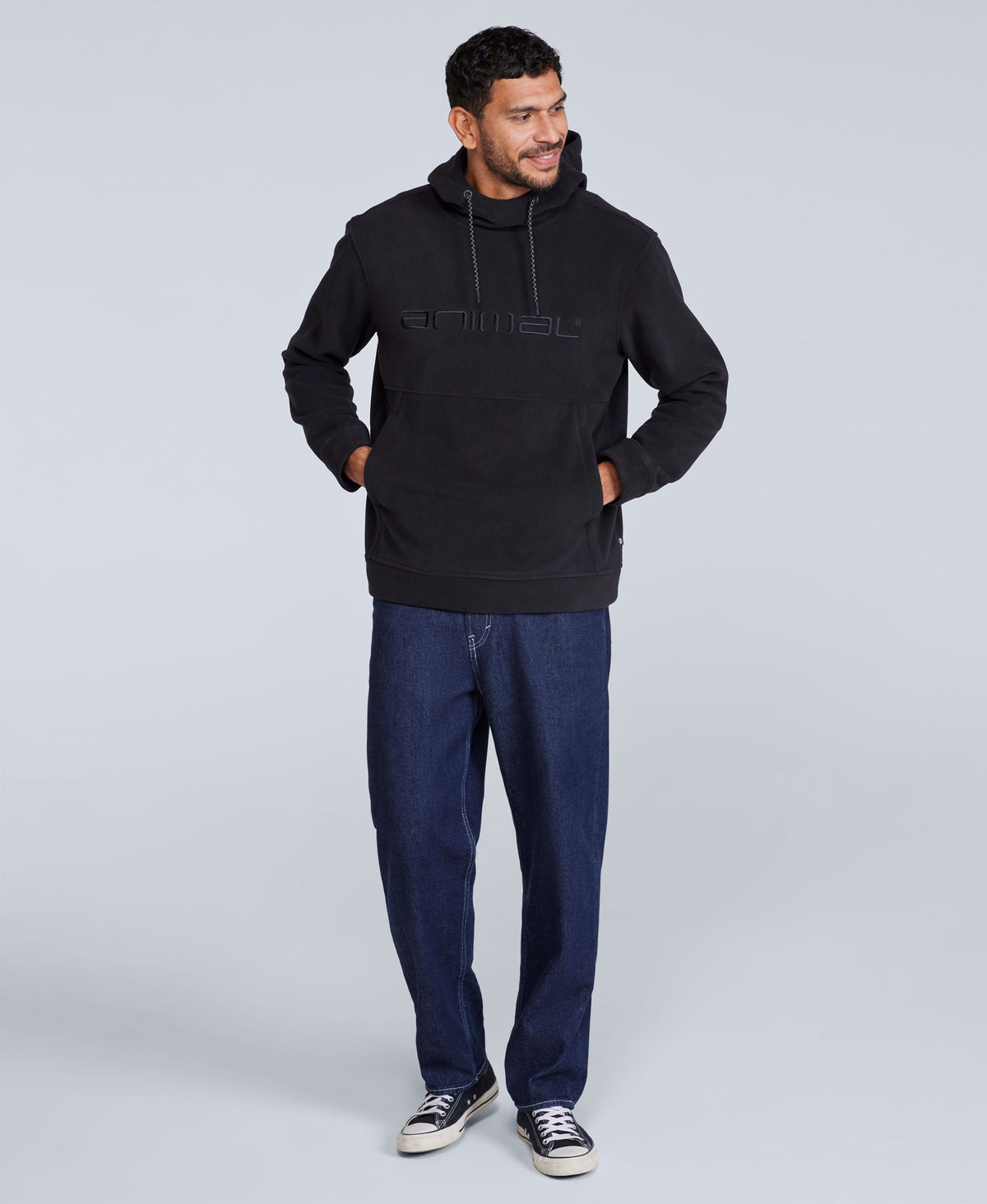 Louis Mens Fleece Hoodie - Black