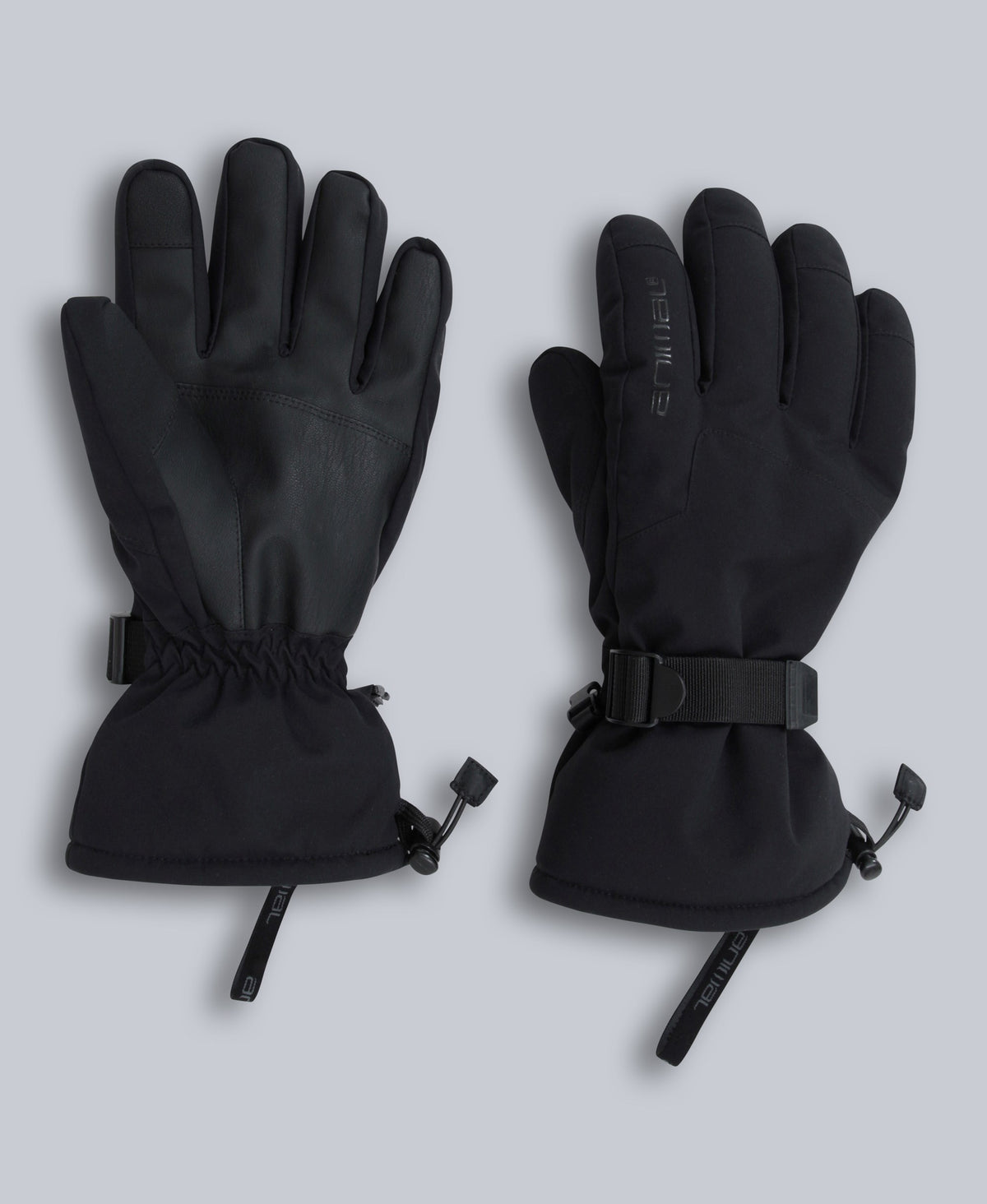 Edge Mens Waterproof Snow Gloves - Jet Black