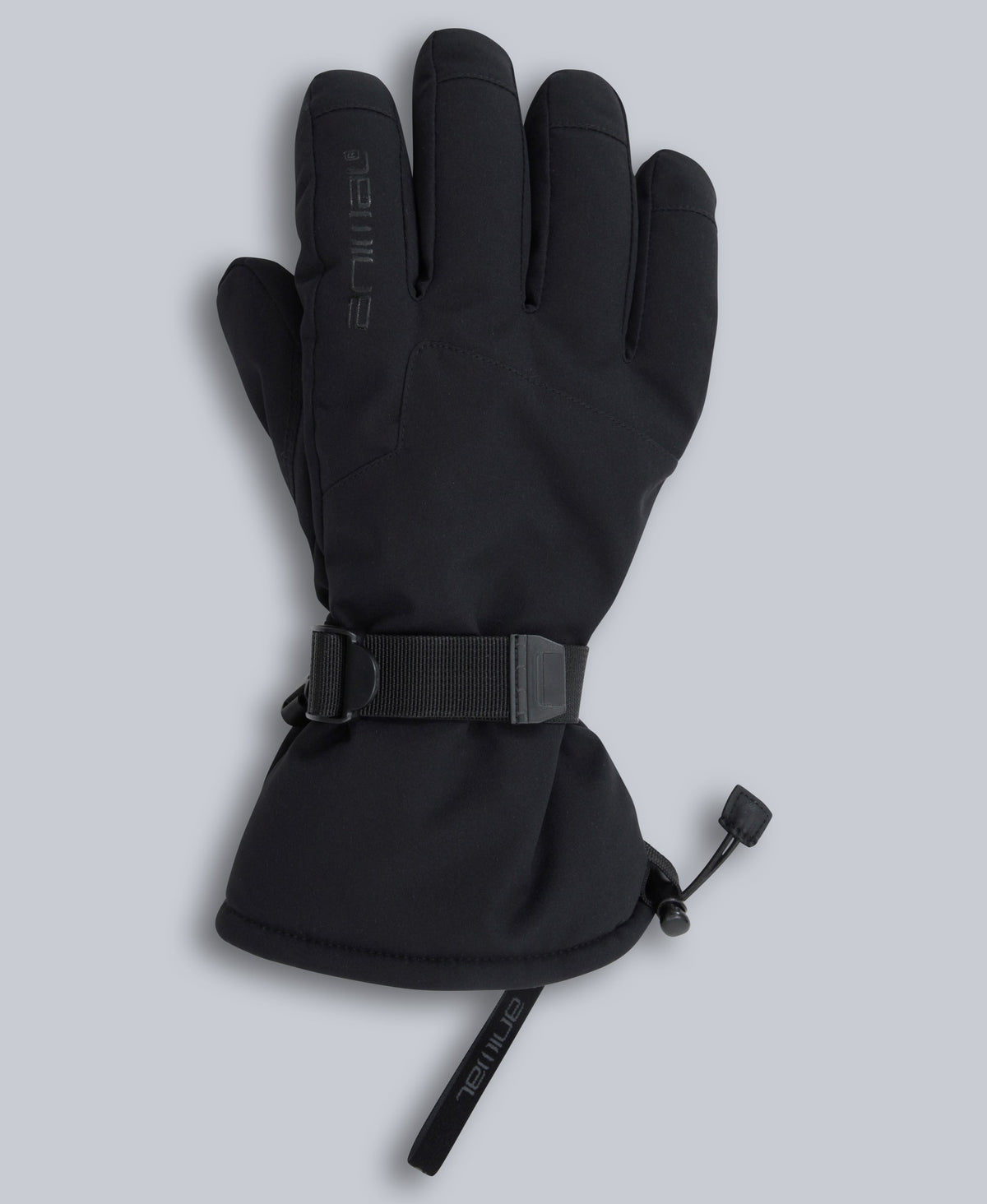 Edge Mens Waterproof Snow Gloves - Jet Black