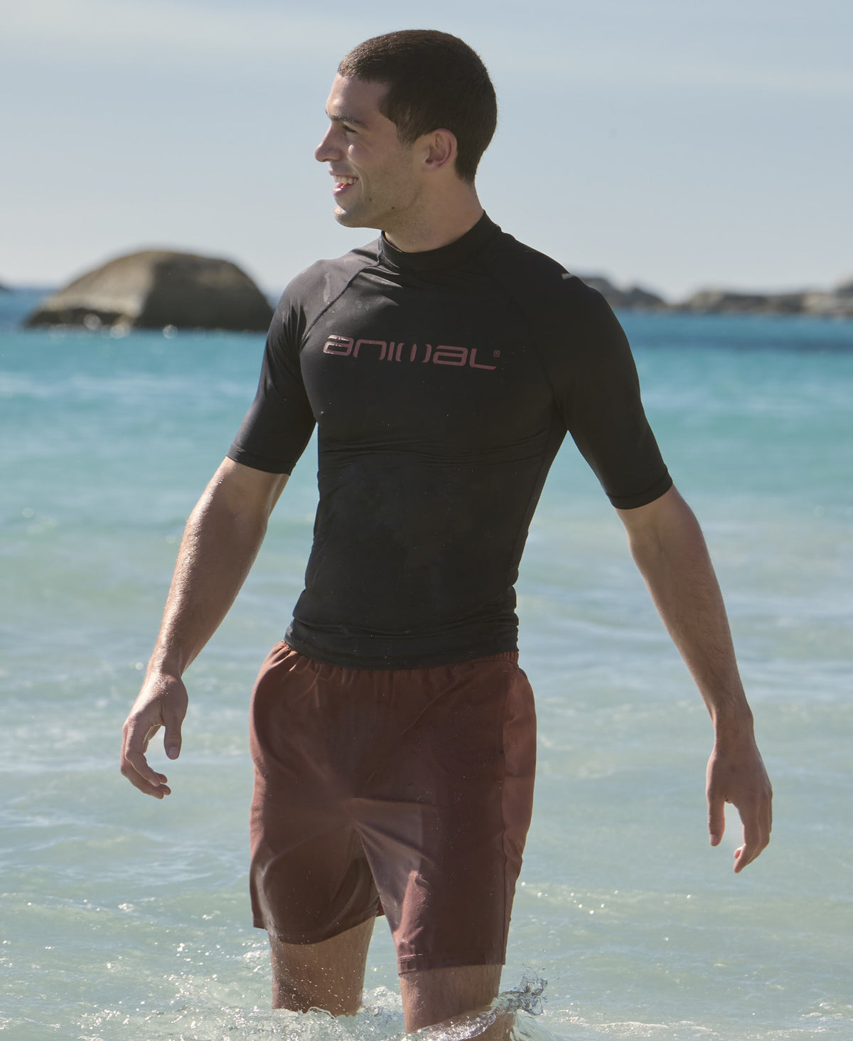 Kai Mens Rash Vest - Jet Black