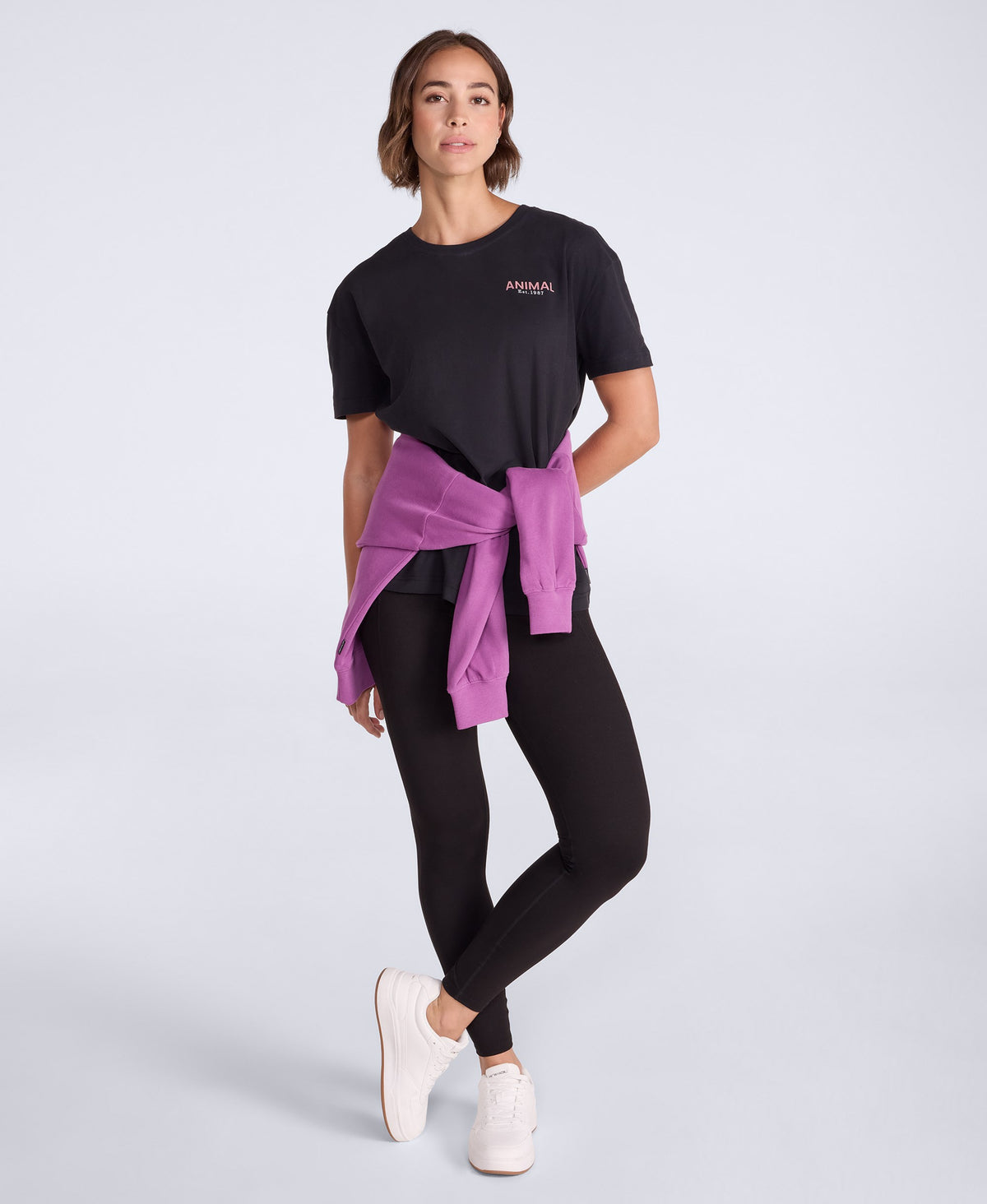 Leena Womens Boxy T-Shirt - Black