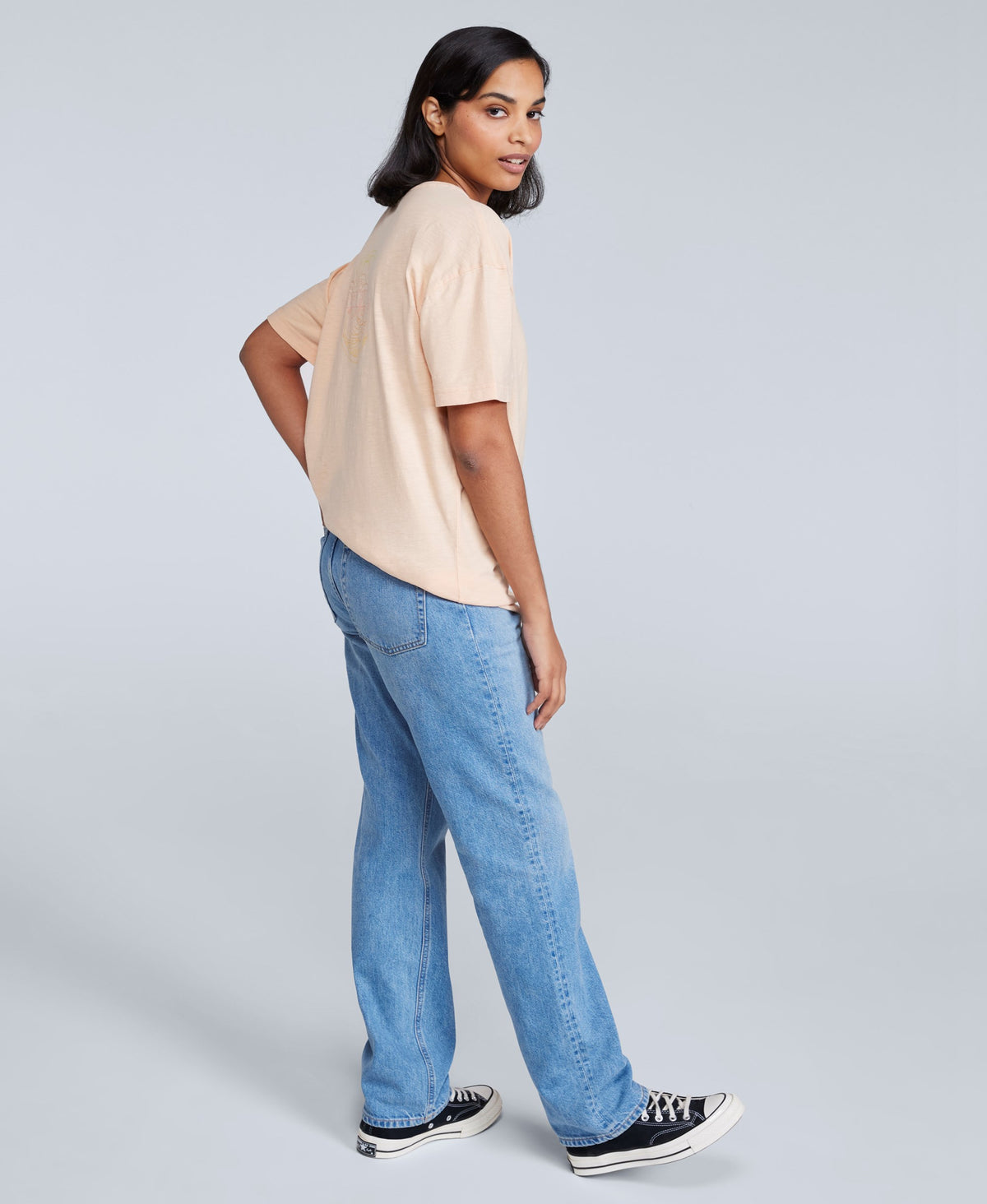 Leena Womens Boxy T-Shirt - Coral