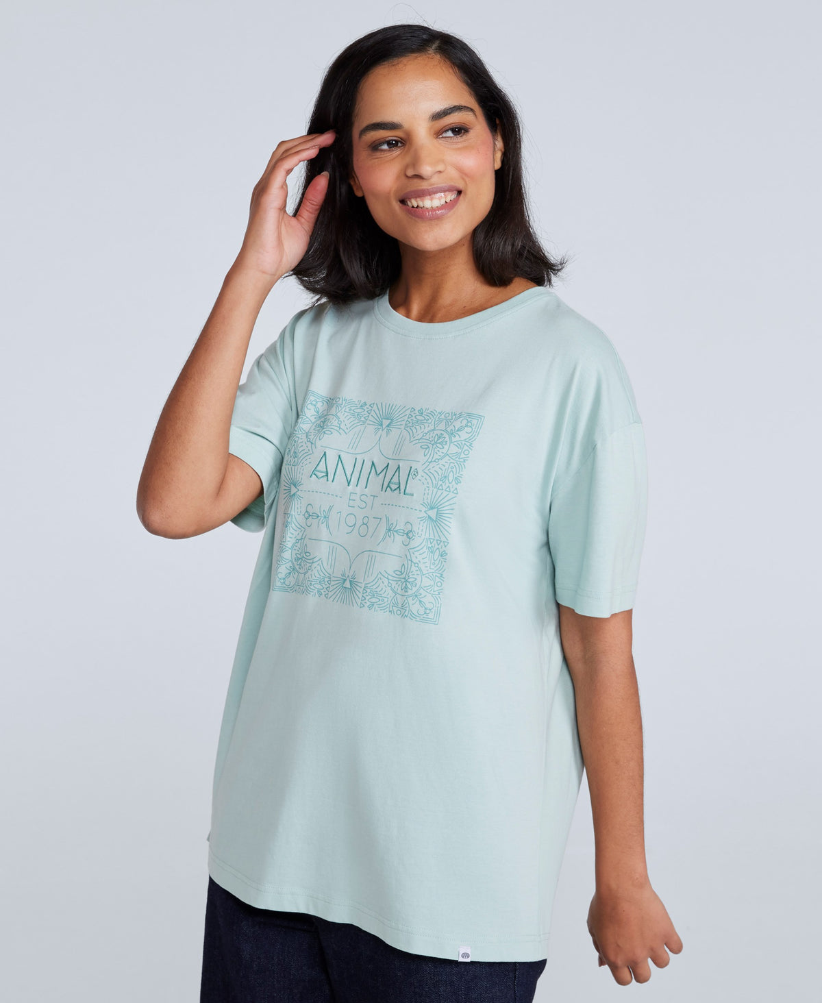 Leena Womens Boxy T-Shirt - Pale Green
