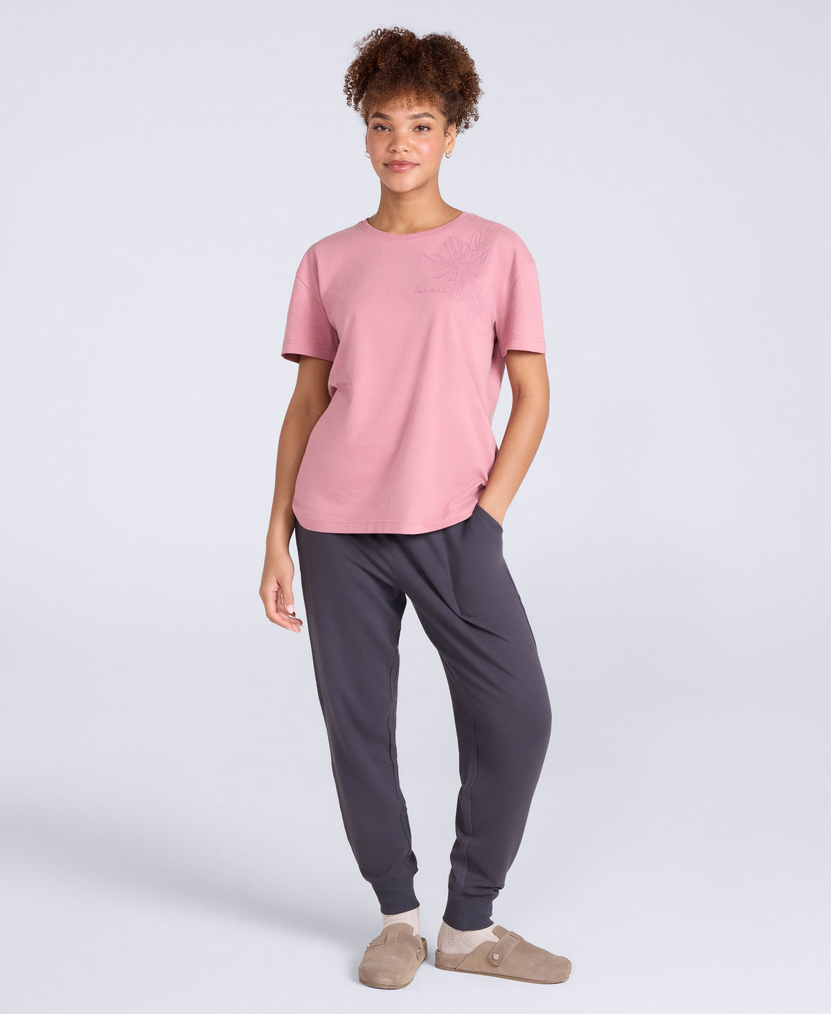 Leena Womens Boxy T-Shirt - Pink