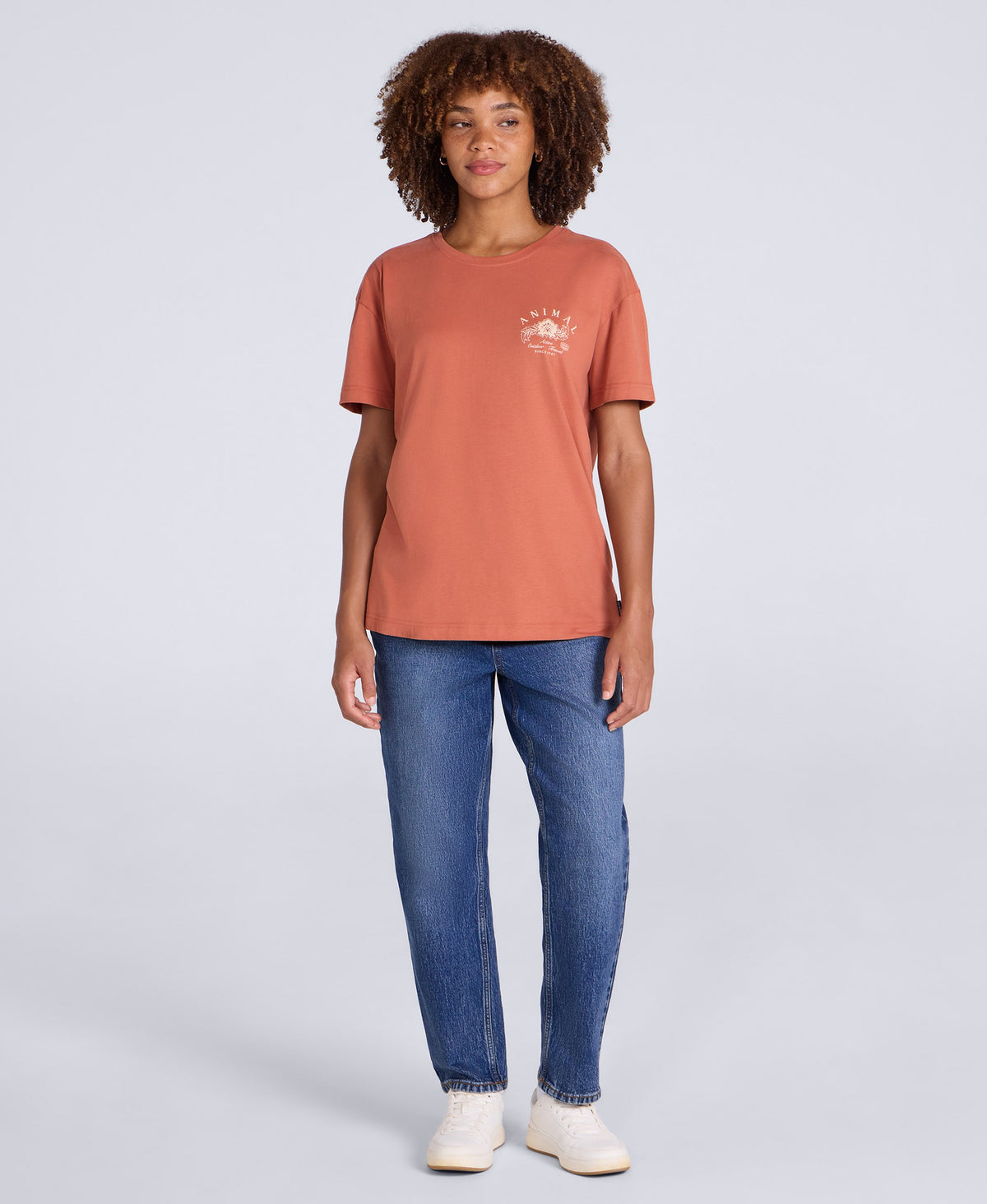 Leena Womens Boxy T-Shirt - Rust