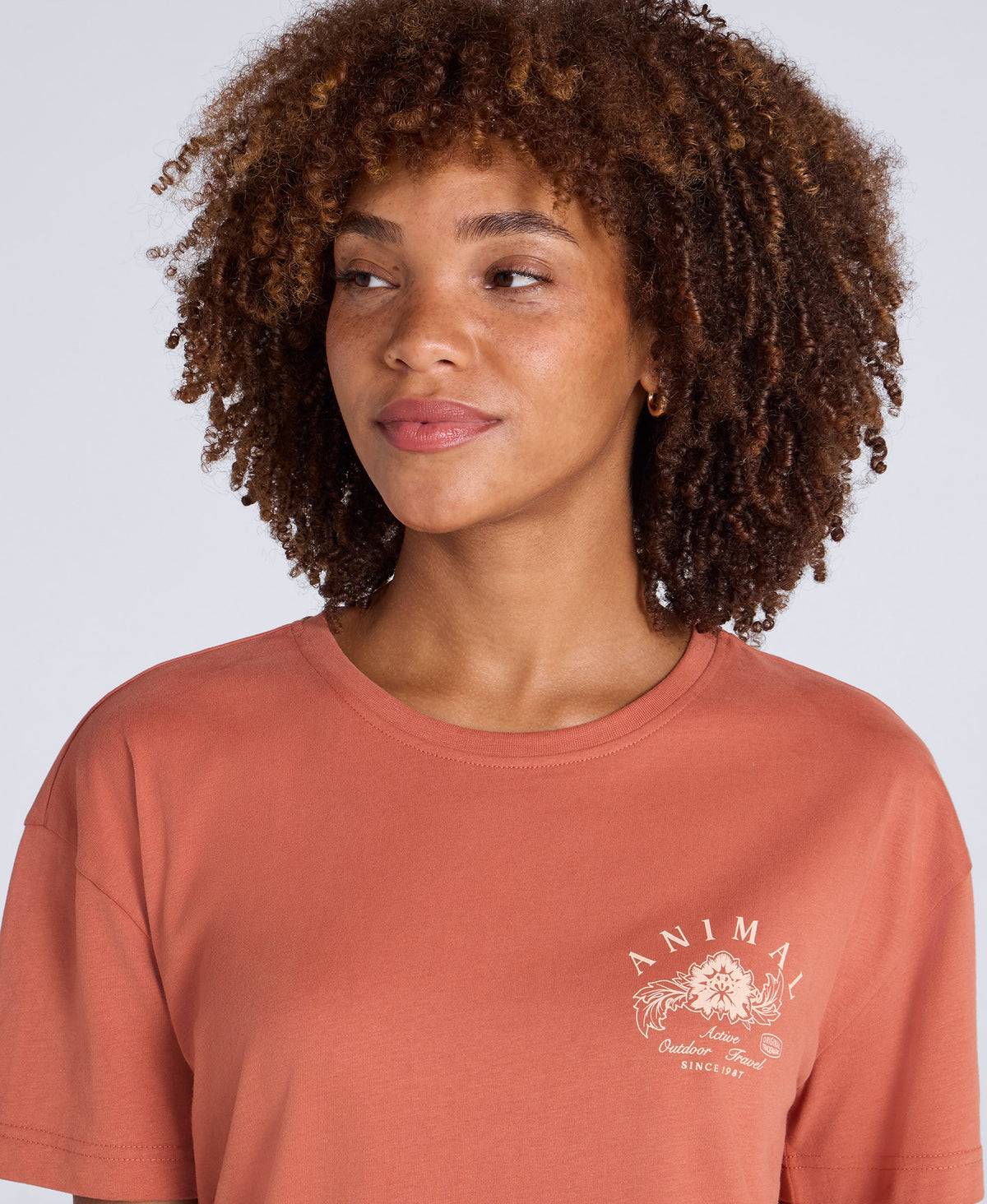 Leena Womens Boxy T-Shirt - Rust