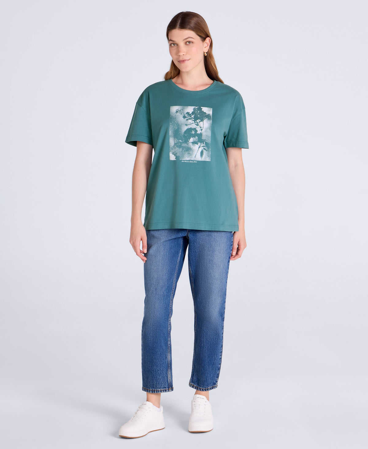 Leena Womens Boxy T-Shirt - Teal