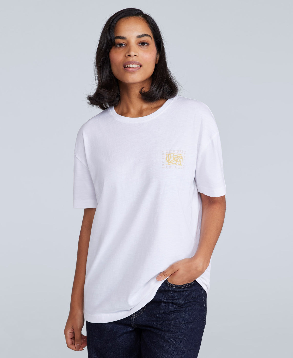 Leena Womens Boxy T-Shirt - White