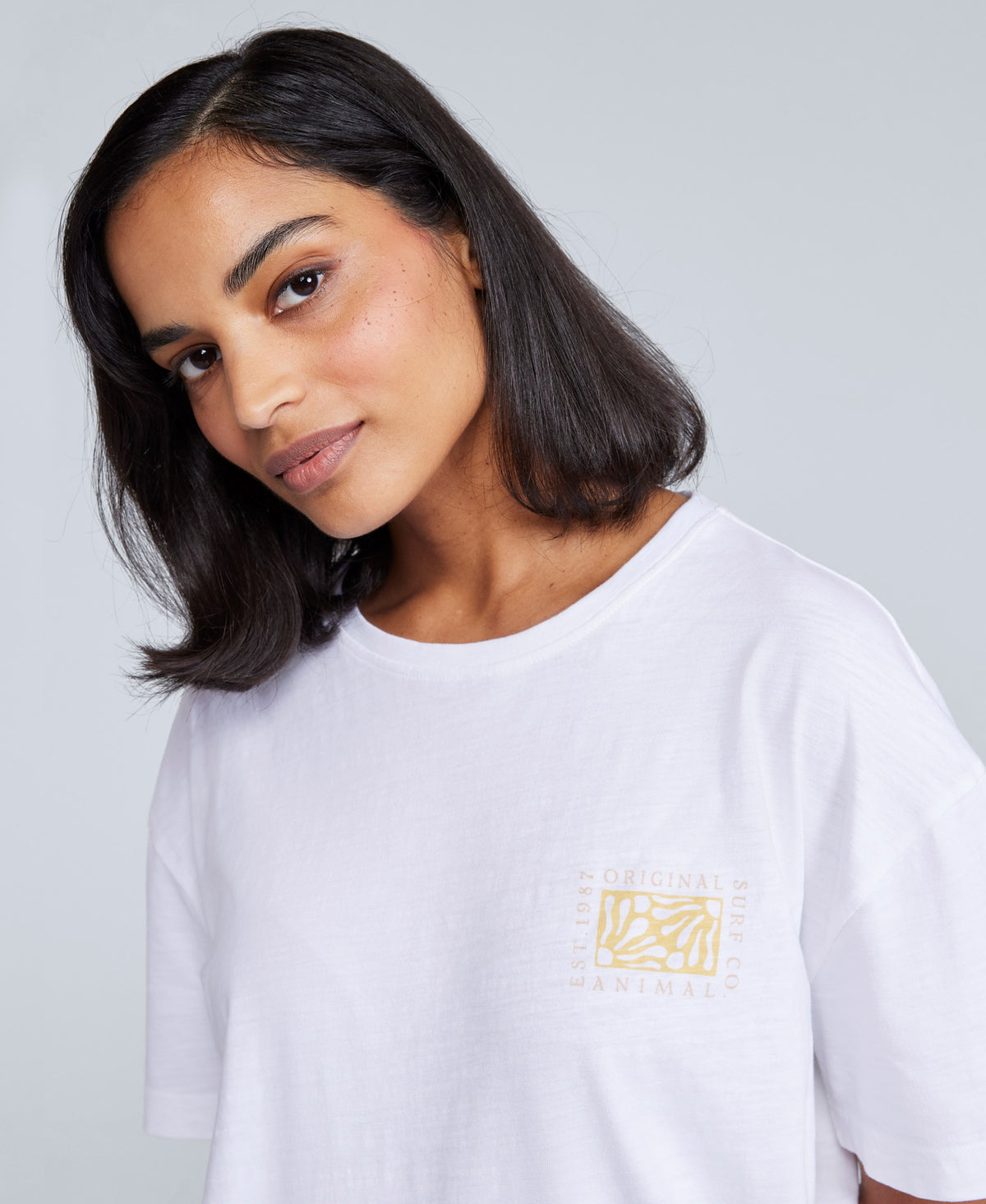 Leena Womens Boxy T-Shirt - White