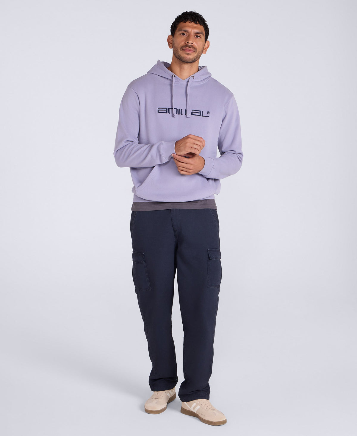 Driver Mens Logo Hoodie - Light Blue