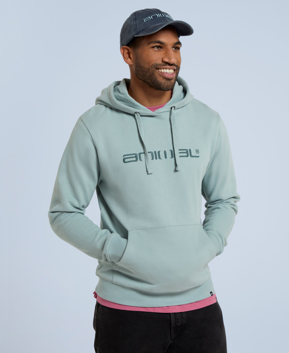 Driver Mens Logo Hoodie - Pale Blue