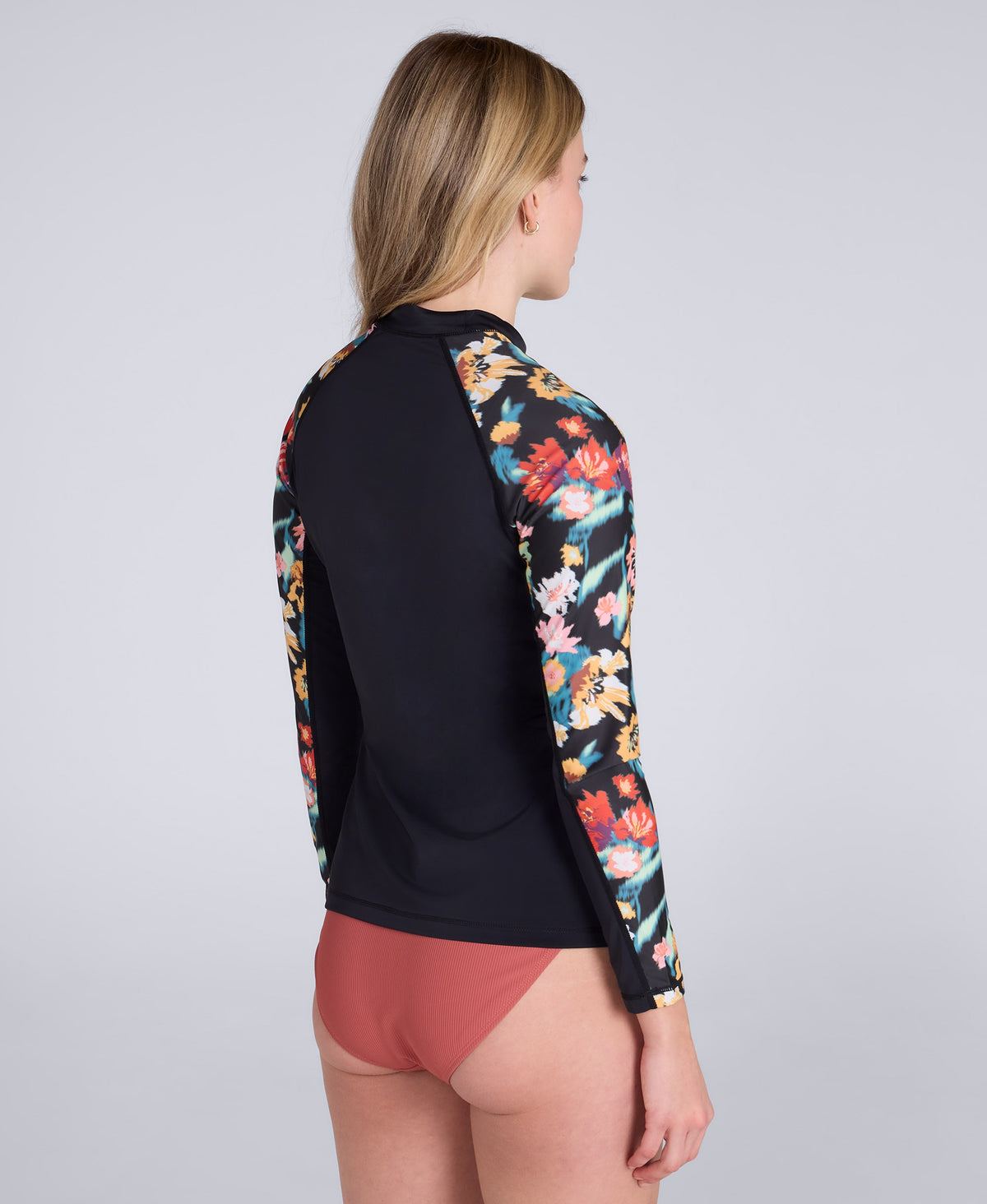 Lillie Womens Printed Panel Rash Vest - Mixed