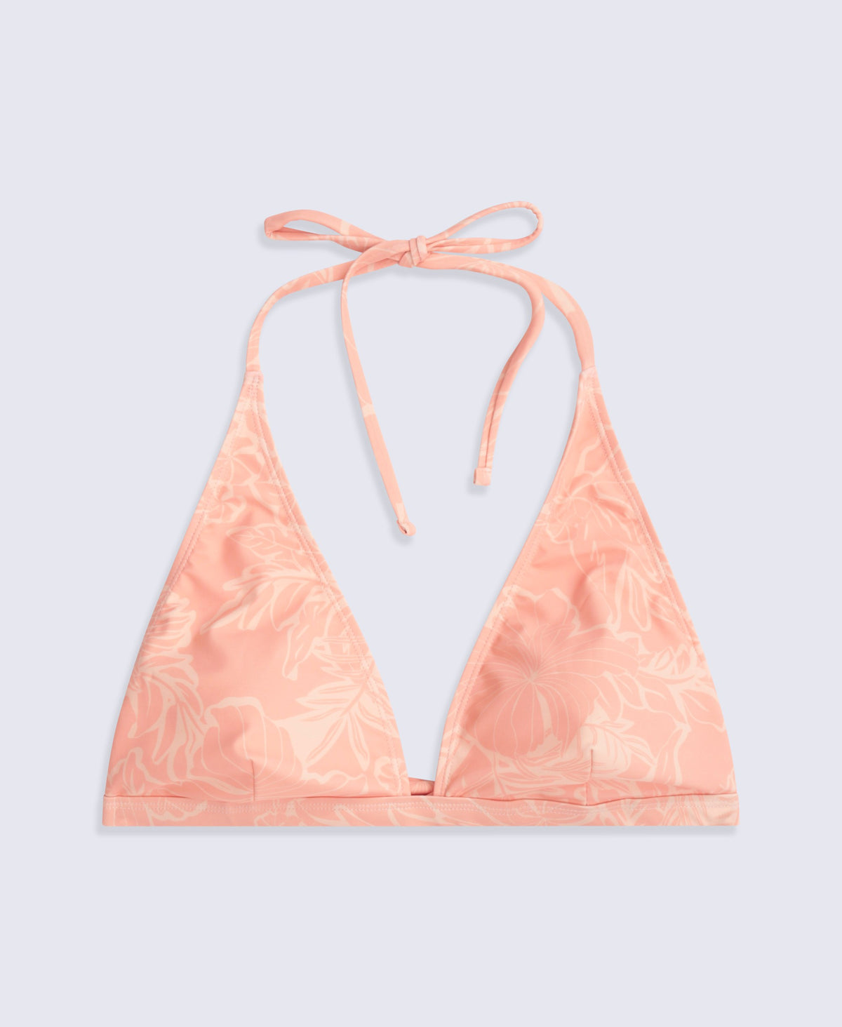 Iona Womens Halter Printed Bikini Top - Bright Orange