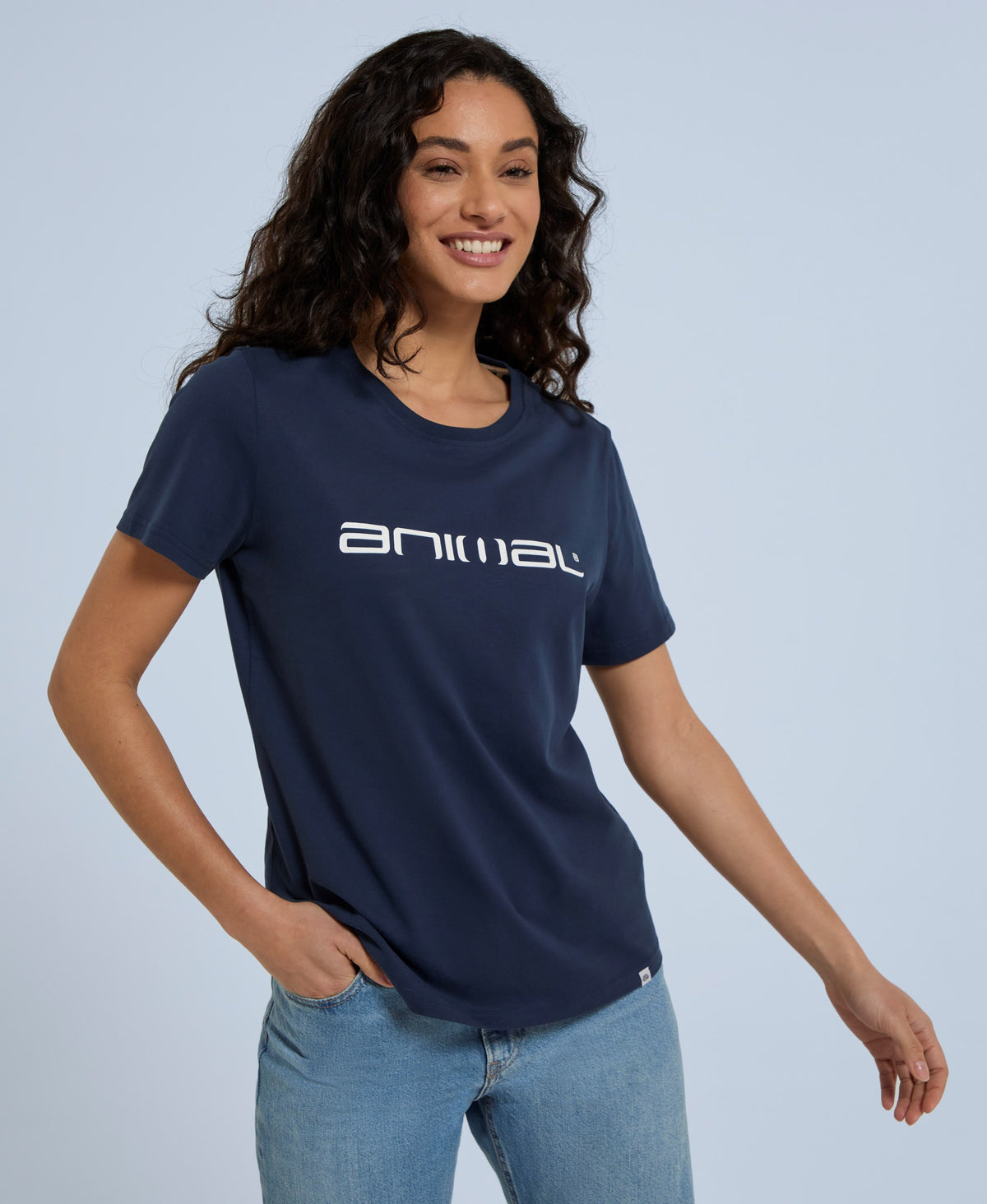 Marina Womens Logo T-Shirt - Navy