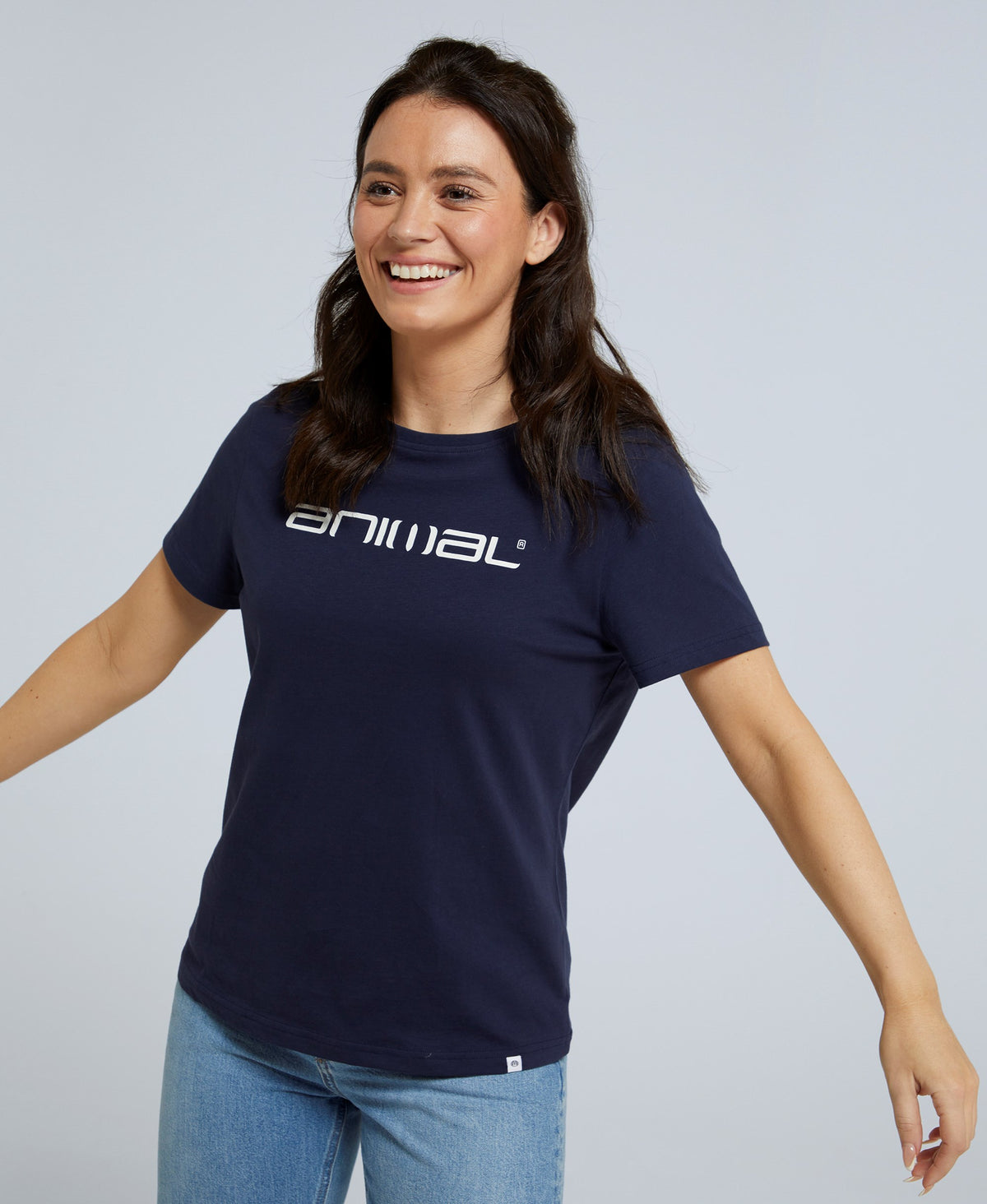 Marina Womens Logo T-Shirt - Navy