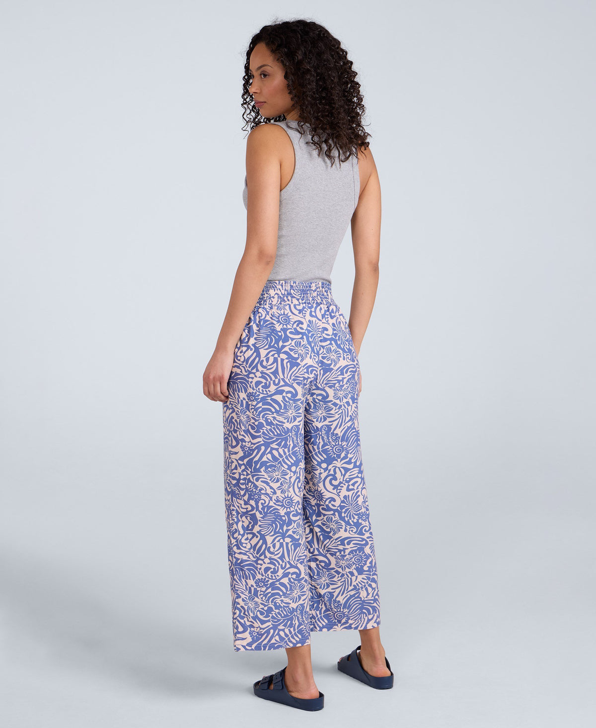 Carbis Womens Cropped Beach Trousers - Light Blue