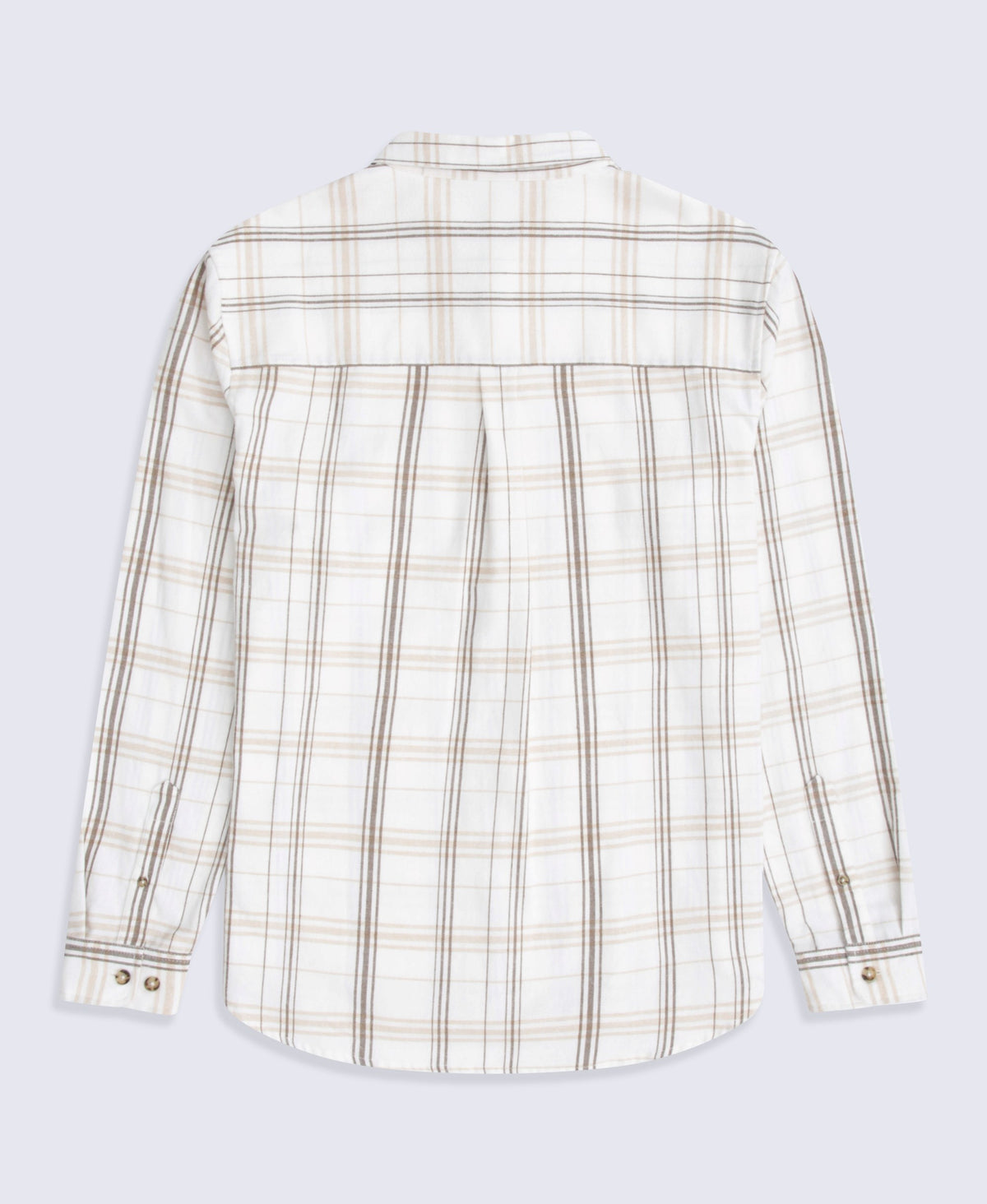 Cove Mens Flannel Shirt - Light Beige