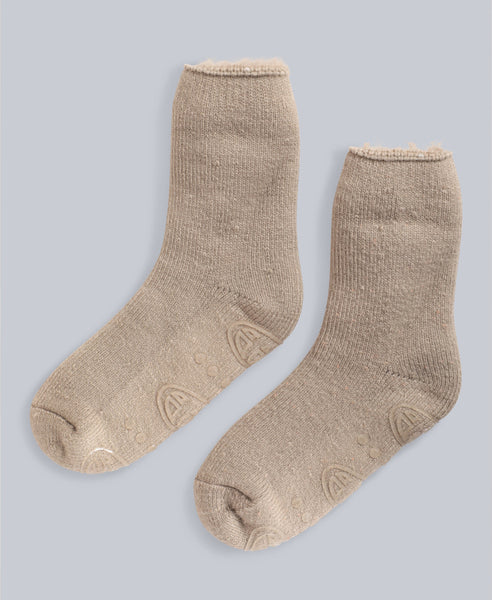 Cosy Womens Recycled Thermal Socks - Light Beige – Animal