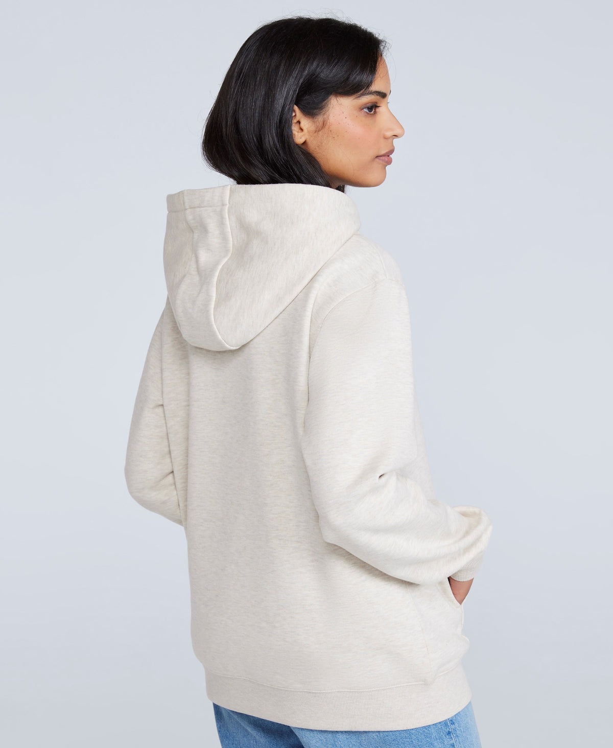 Maya Womens Graphic Hoodie - Light Beige