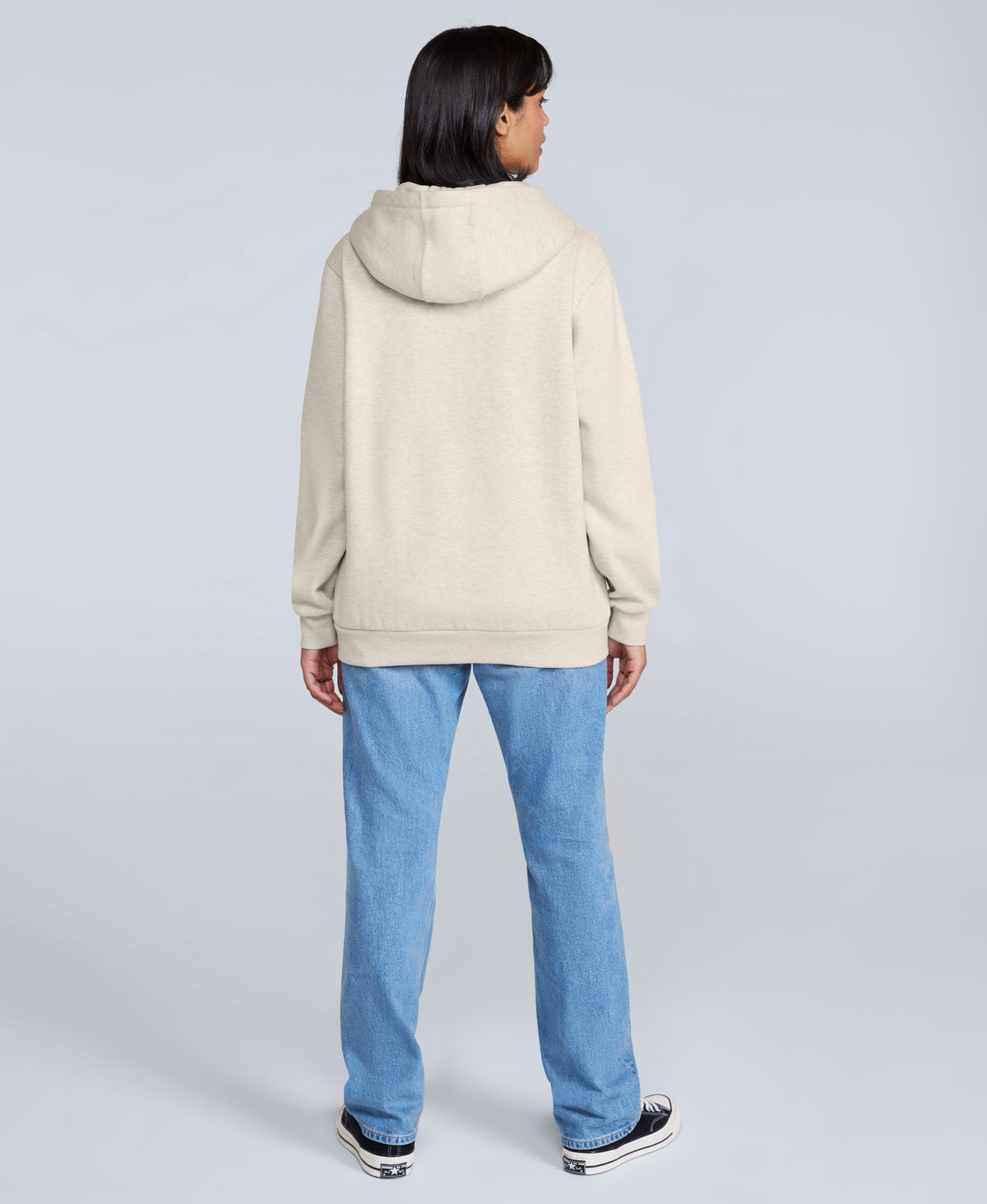 Maya Womens Full-Zip Hoodie - Light Beige