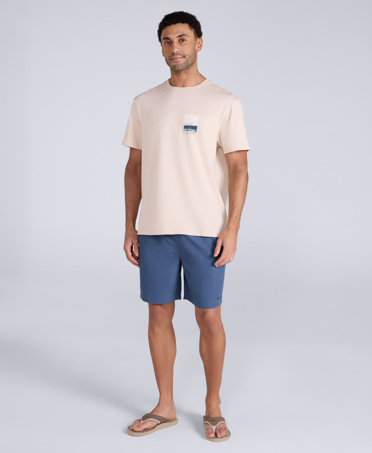 Chase Mens Graphic Relaxed T-Shirt - Cream