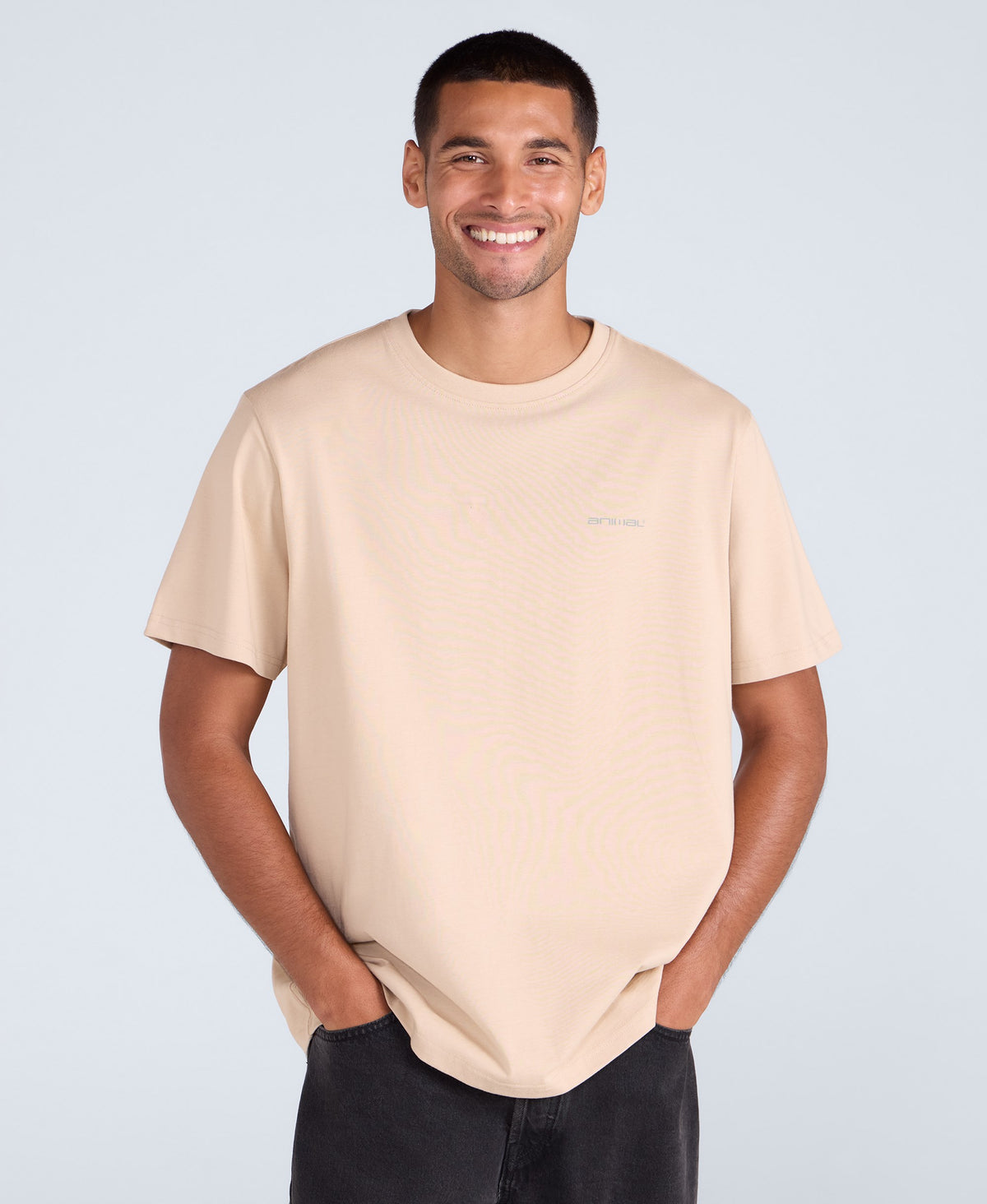 Chase Mens Graphic Relaxed T-Shirt - Light Beige