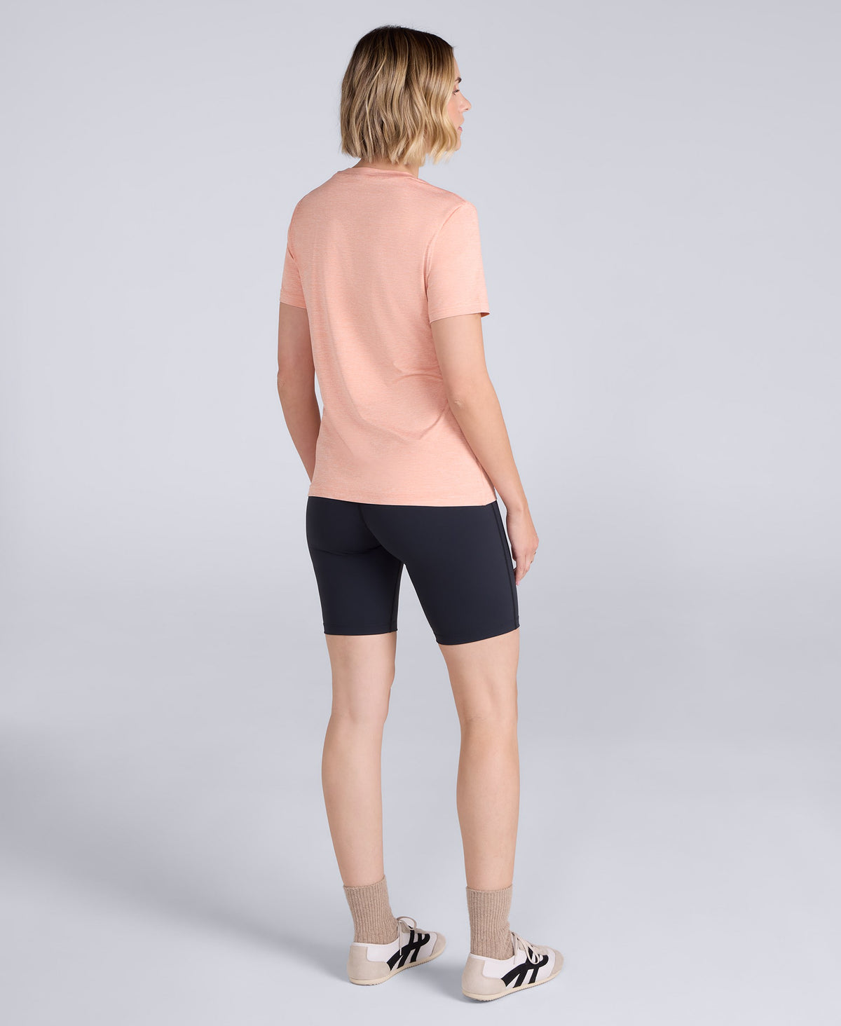 Latero Womens Hybrid Swim T-Shirt - Coral