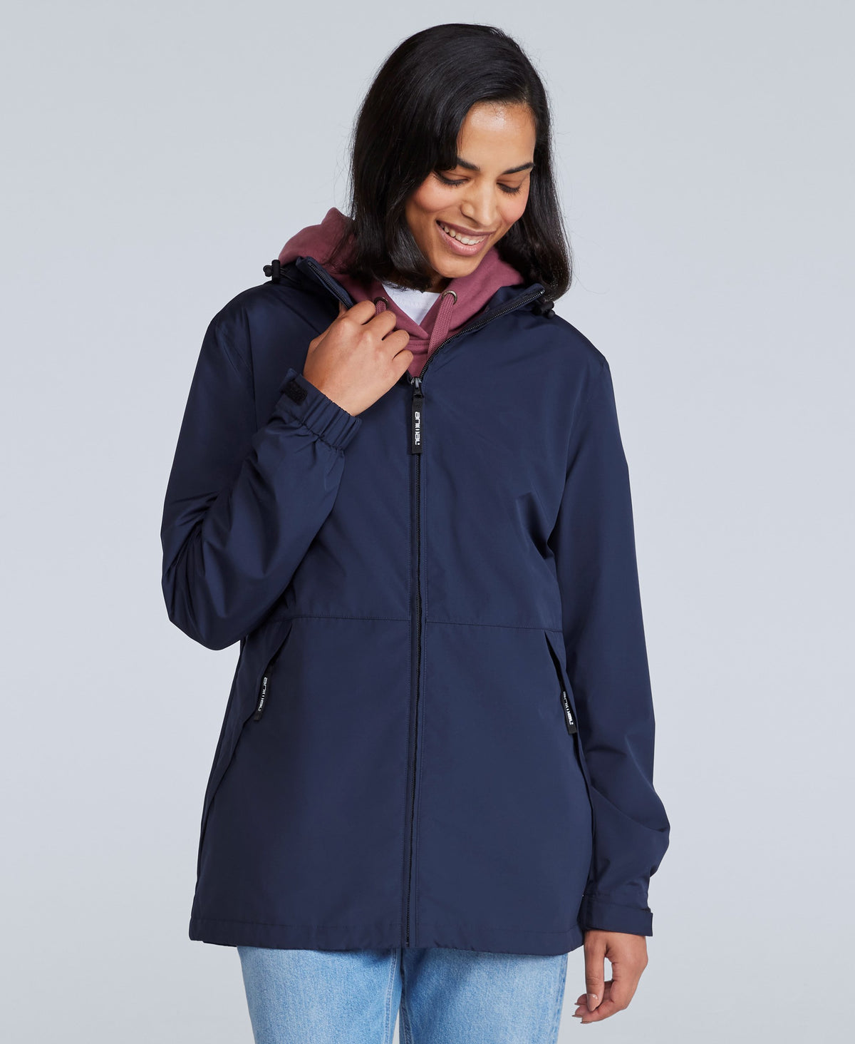 Pace Womens Waterproof Packable Jacket - Navy