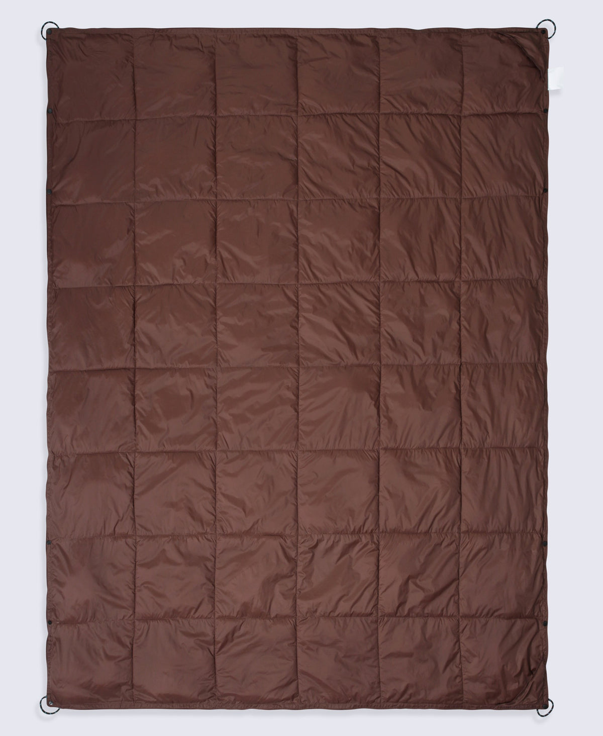 Printed Packaway Quilted Blanket - Dark Brown