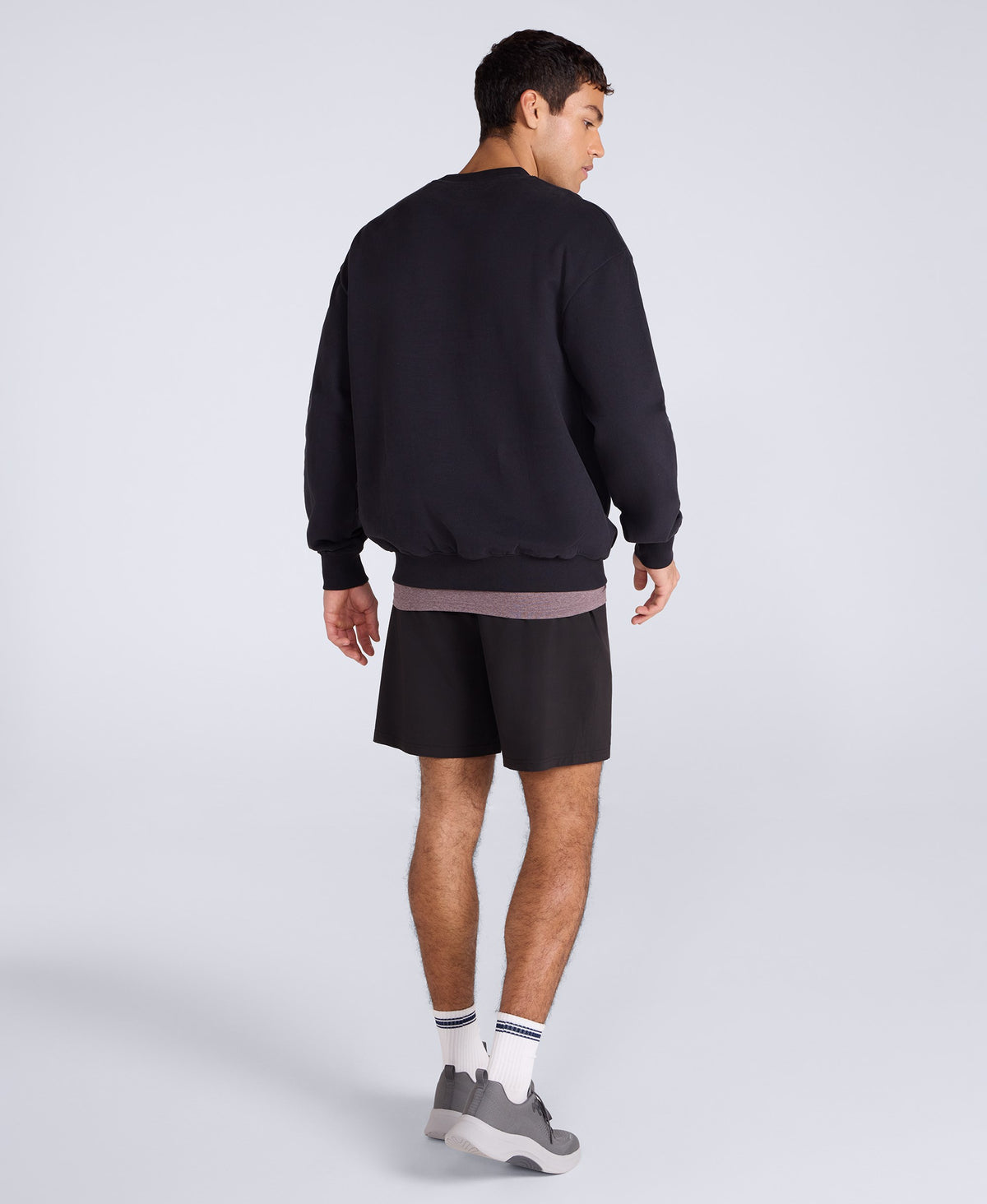 Jonah Mens Drop Shoulder Sweatshirt - Black