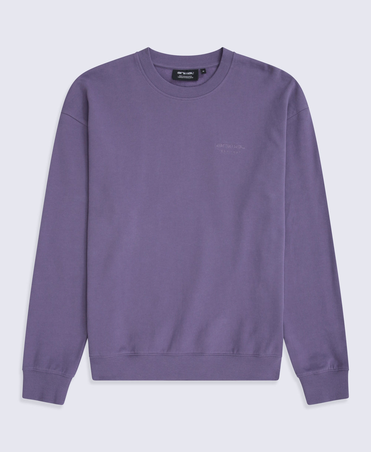Jonah Mens Drop Shoulder Sweatshirt - Purple