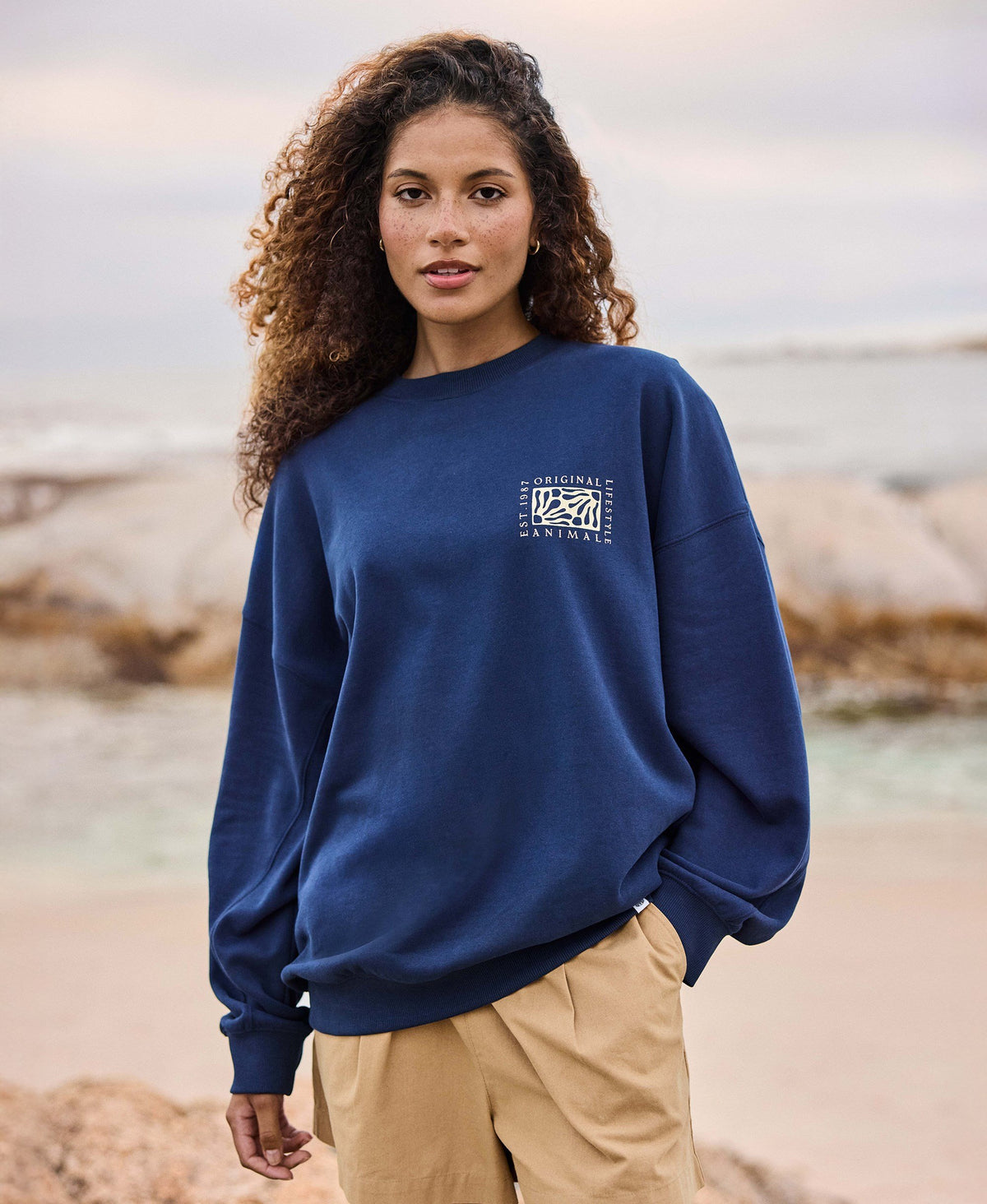 Dakota Womens Sweatshirt - Navy