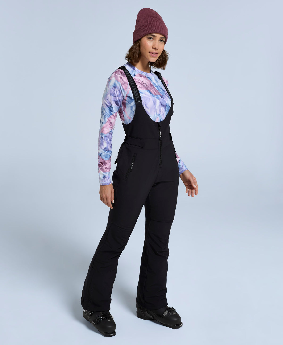 Powder Womens Bib Front Ski Pants - Black