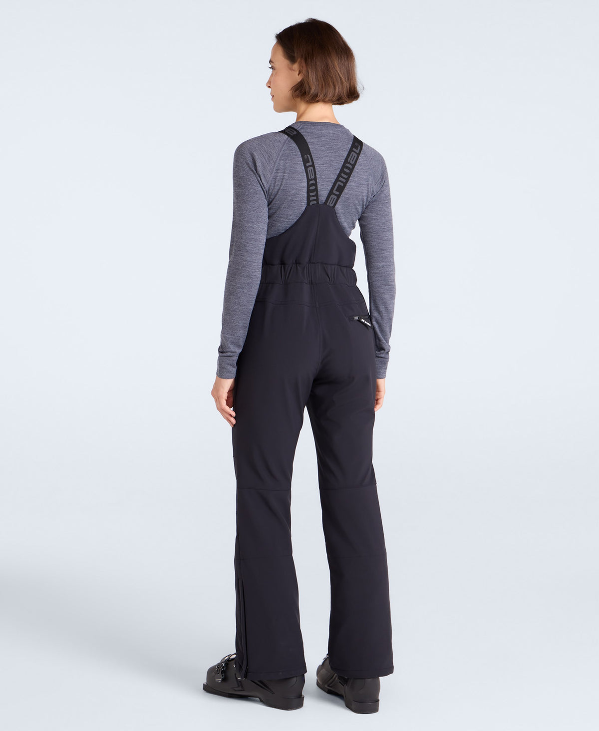 Powder Womens Bib Front Ski Pants - Black