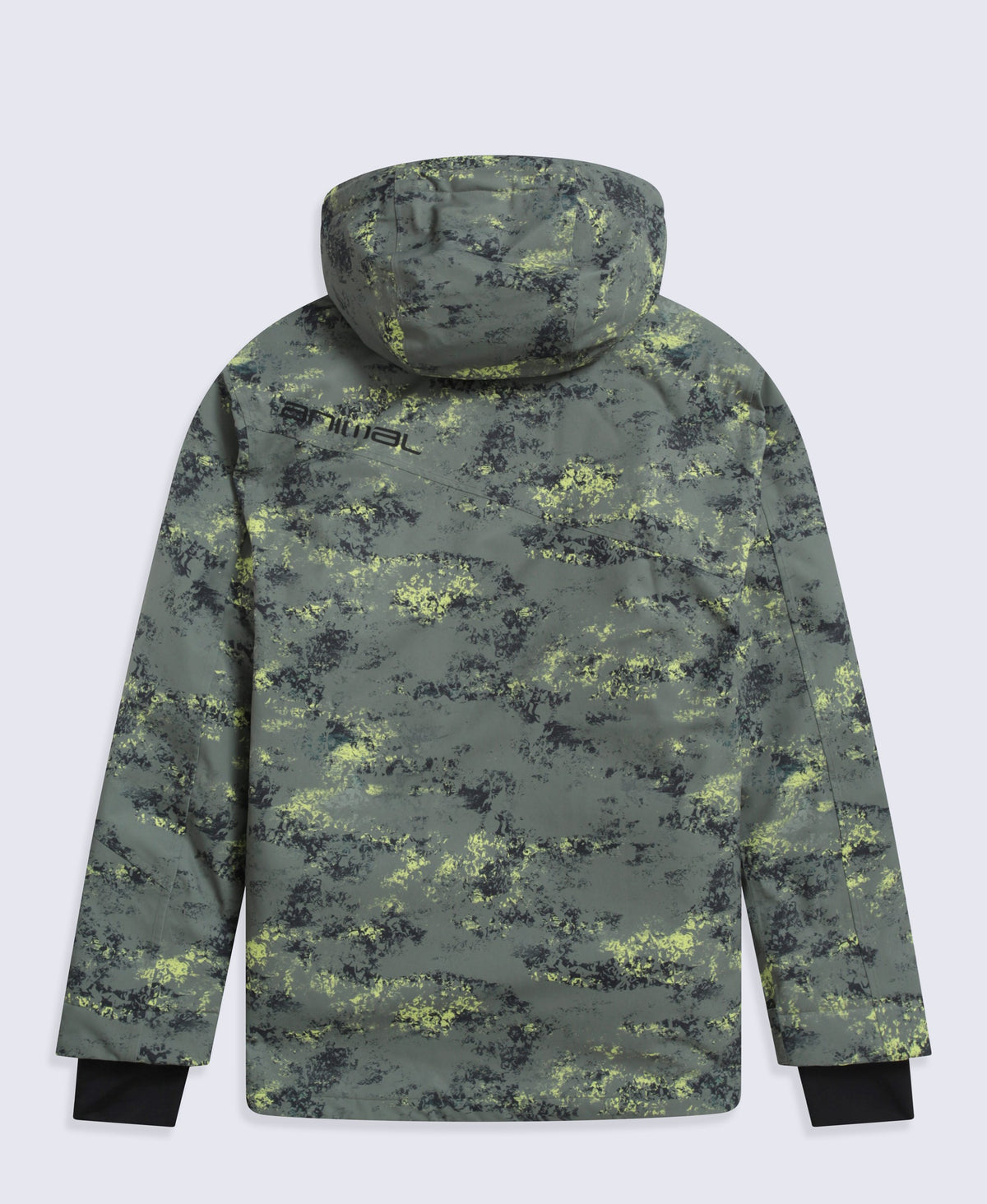 Laxx Mens Waterproof Printed Snow Jacket - Khaki
