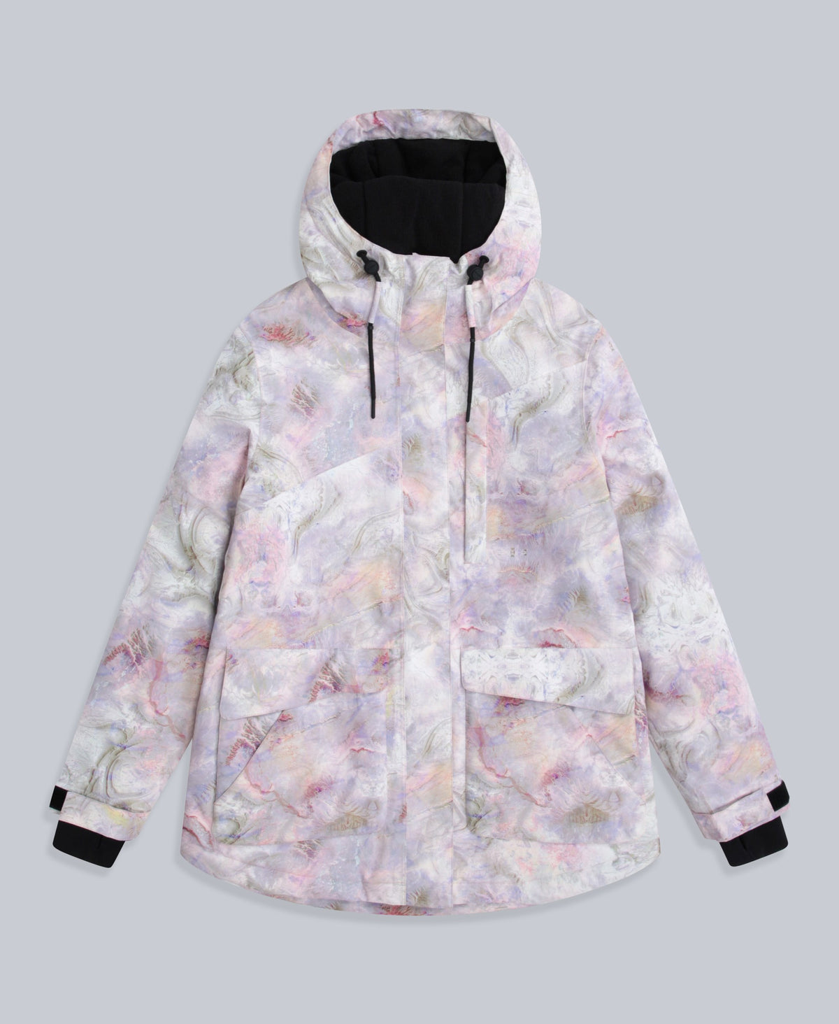 Laxx Printed Womens Waterproof Ski Jacket - Pink