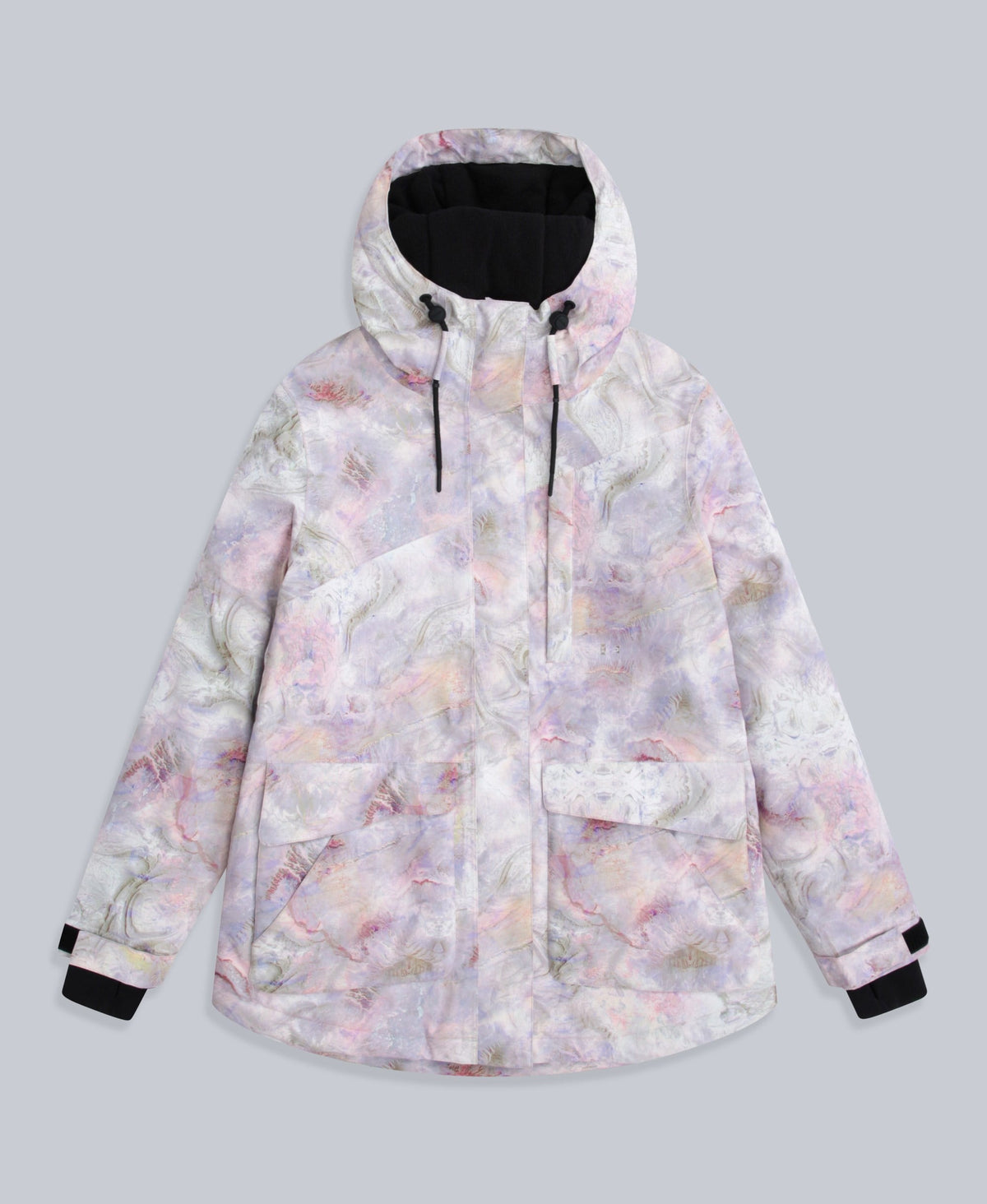 Laxx Printed Womens Waterproof Ski Jacket - Pink