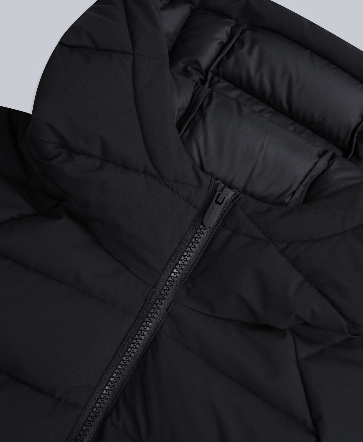 Light Cloud Mens Hooded Padded Jacket - Black